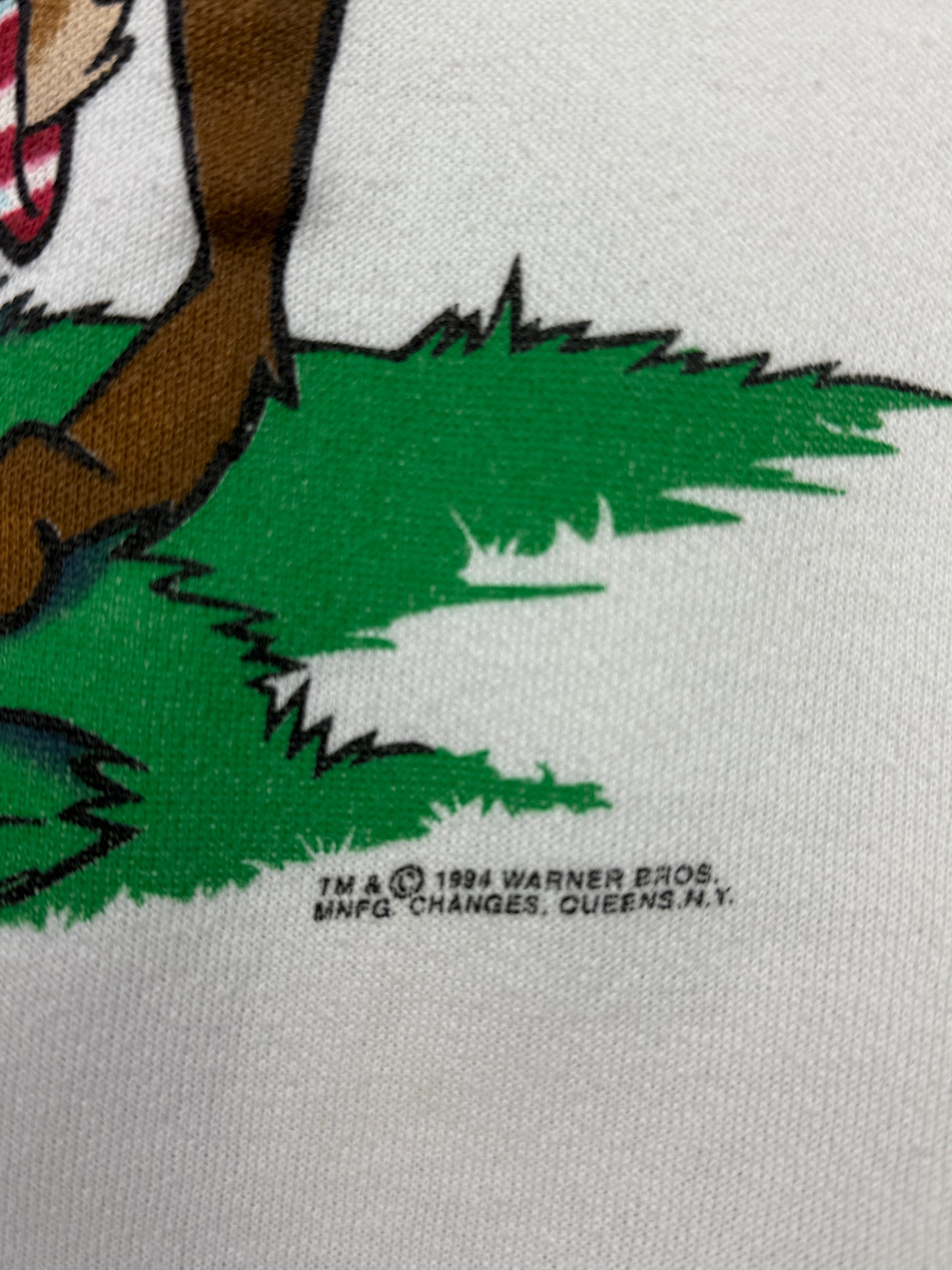 Vintage 1994 Looney Tunes Wile E Coyote Acme Extreme Soccer Sweatshirt Size S 90s