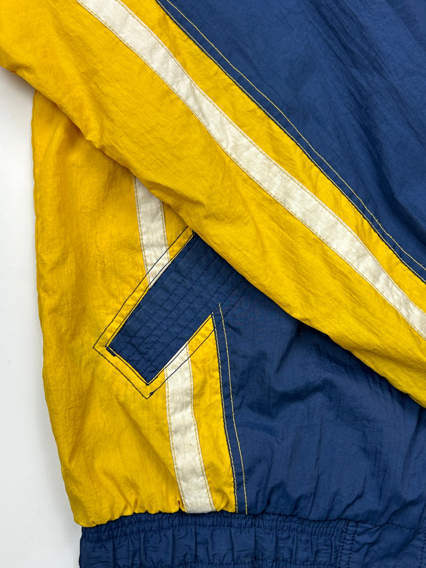 Vintage 90s Michigan Wolverines Starter Embroidered Big Logo Windbreaker Size M