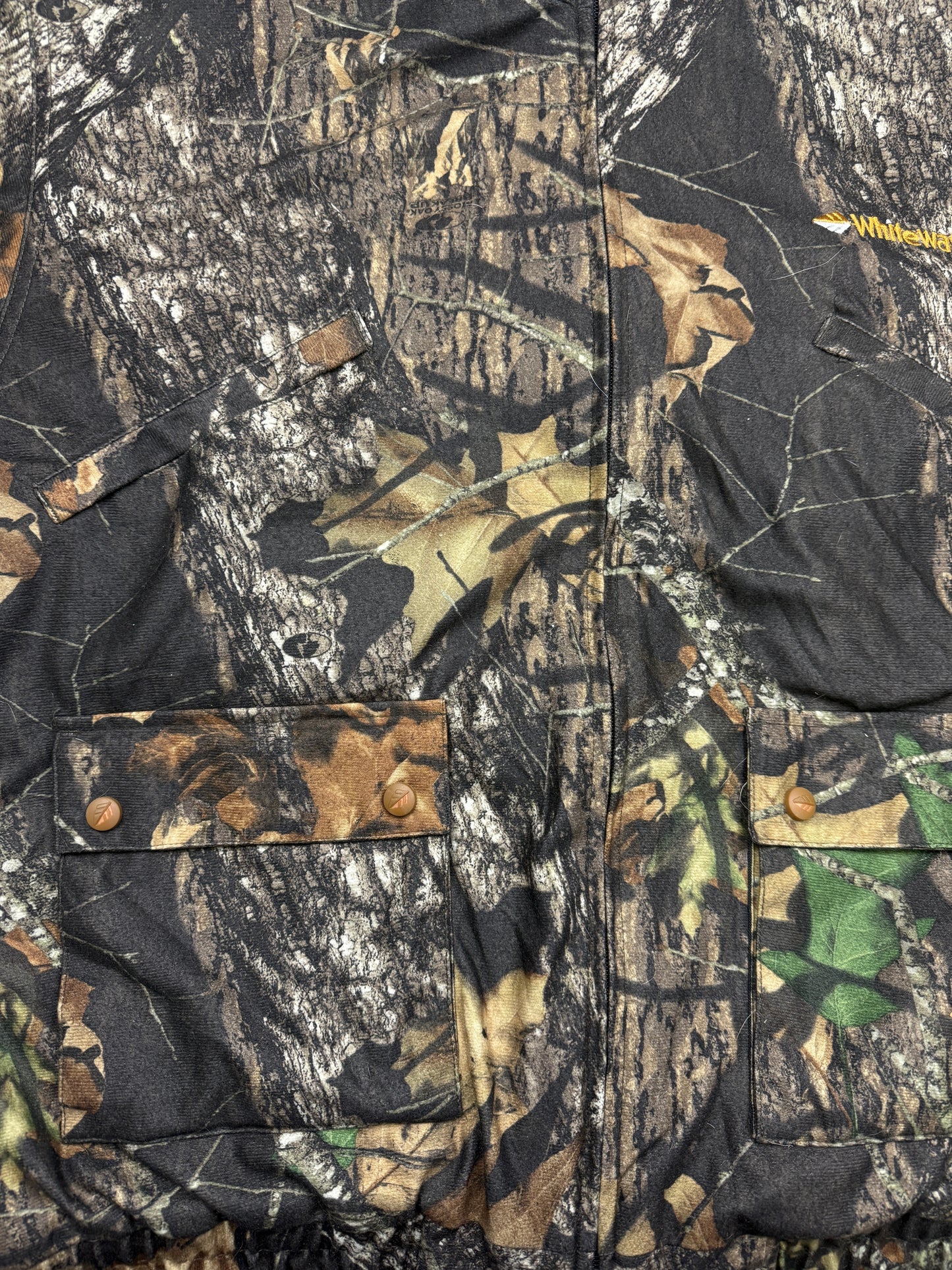 Vintage Whitewater Mossy Oak Break Up Tree Camo Quilted Lined Jacket Size L