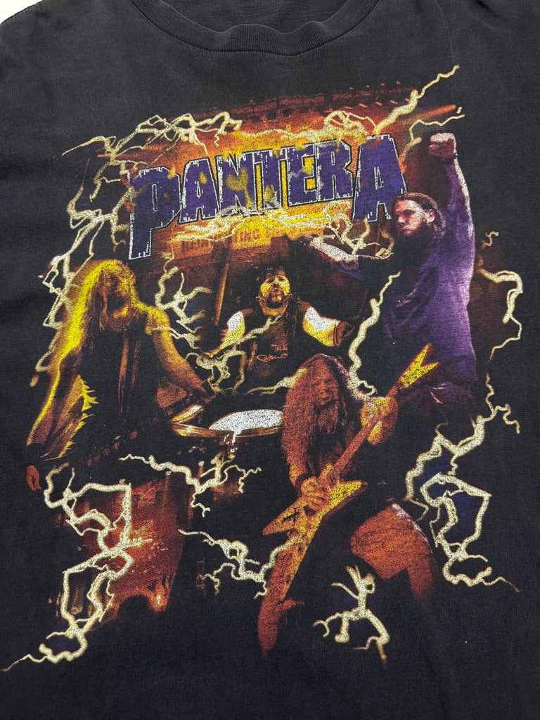 Vintage 2000 Pantera Reinventing The Steel Tour Lightning Band Metal Band T Shirt Size XL