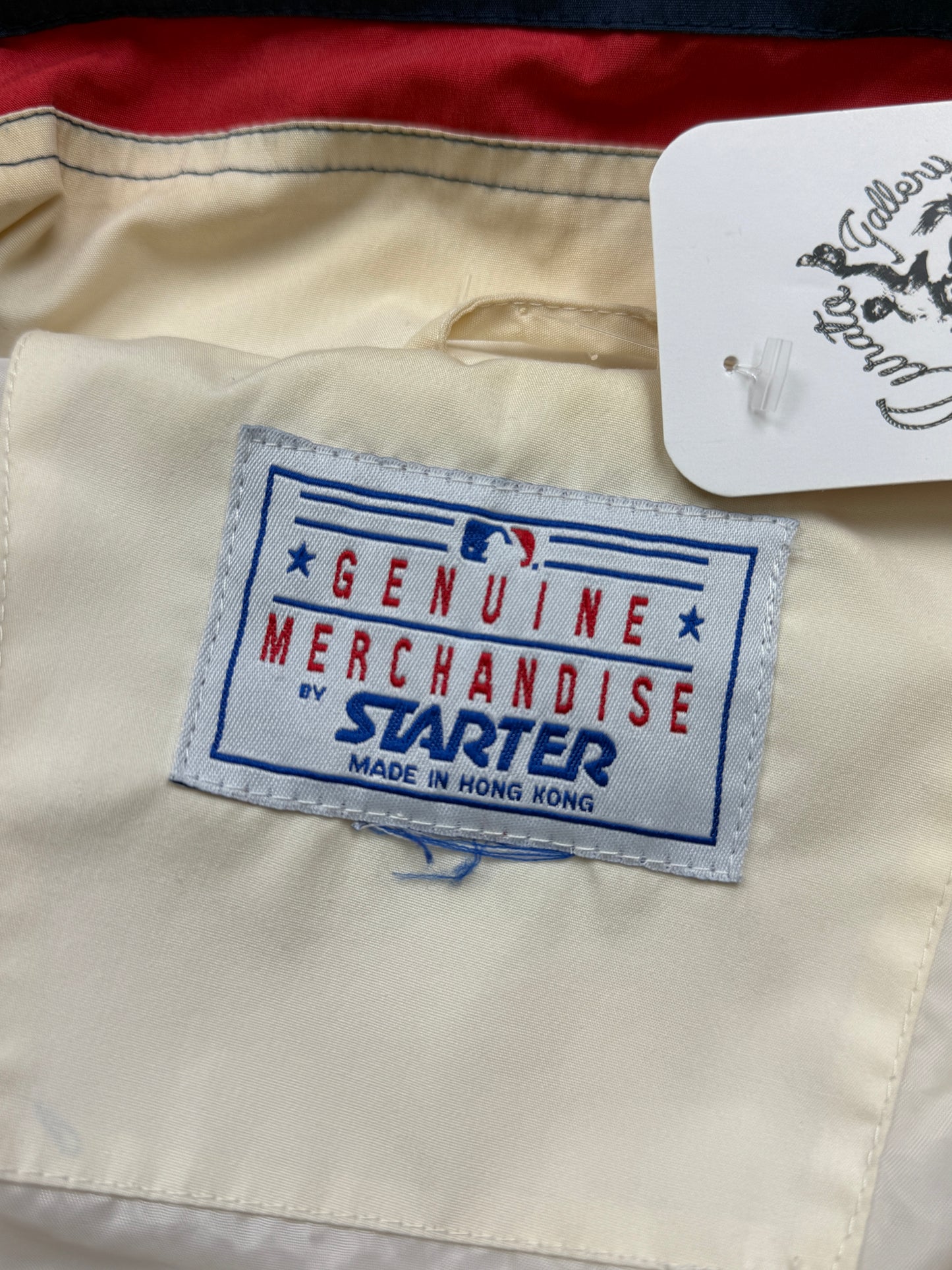 Vintage 90s Atlanta Braves MLB Starter Shoulder Patches 1/2 Zip Windbreaker Jacket Size XL