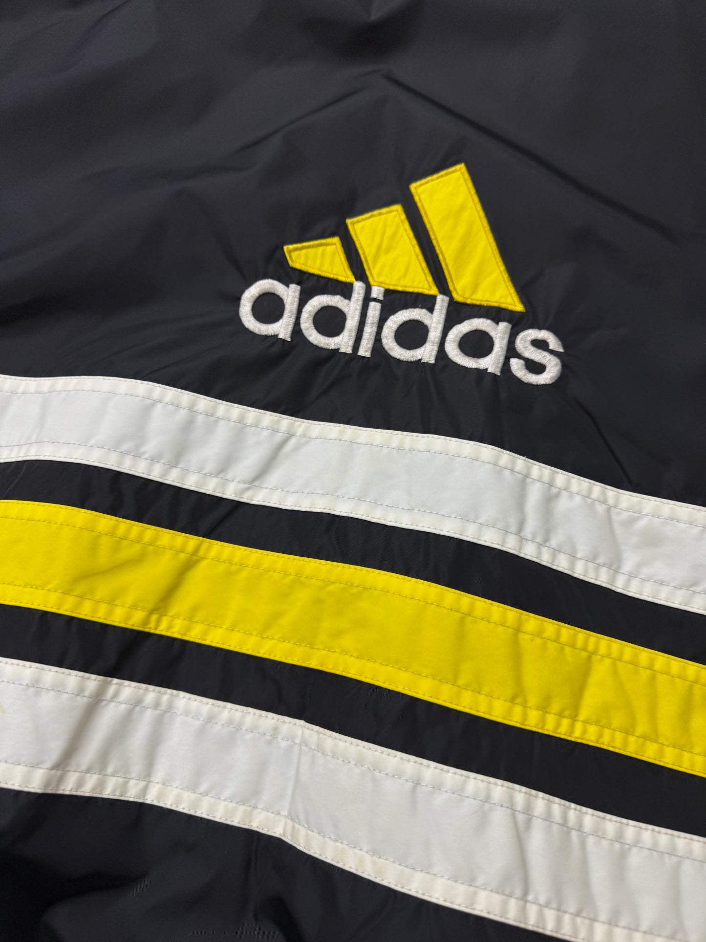 Vintage 90s Adidas Embroidered Logo Insulated Nylon Bomber Jacket Size M