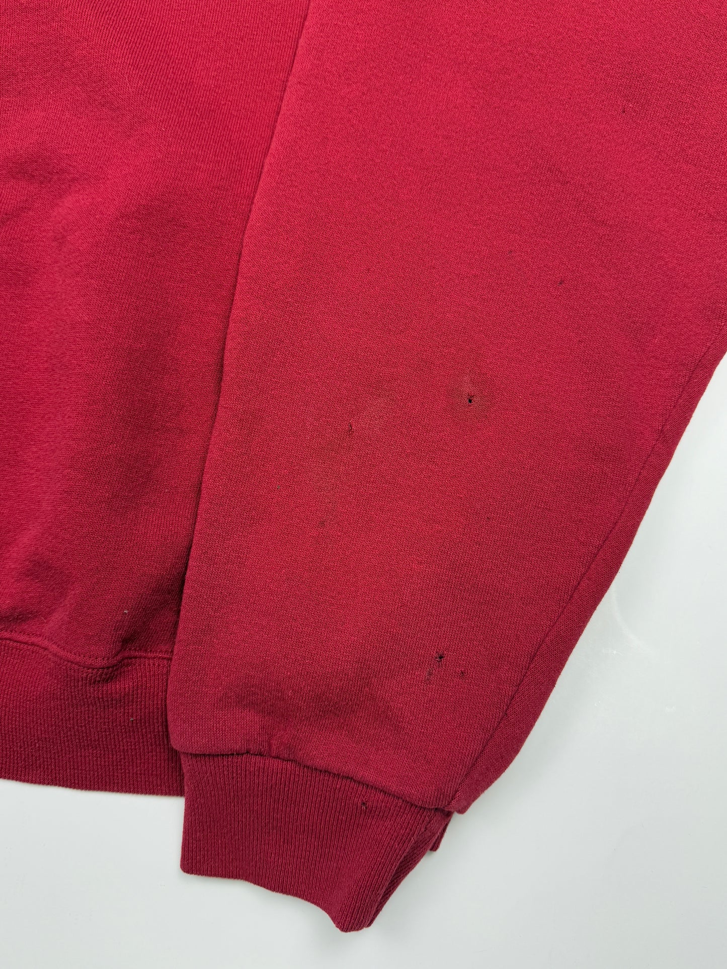 Vintage Russell Athletic Cropped Boxy Fit Blank Crewneck Sweatshirt Size XL Burgundy