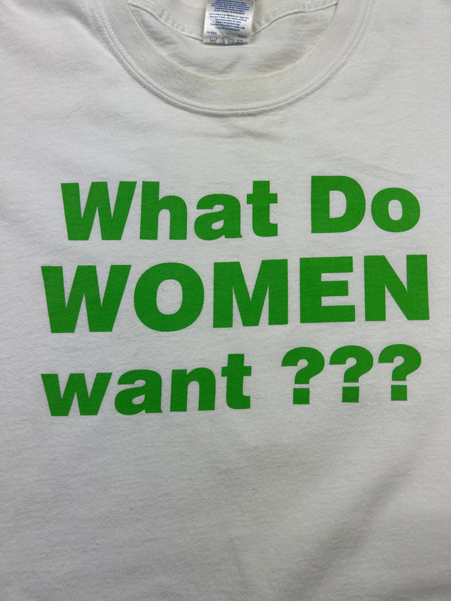 Vintage What Do Women Want?? Sex Chocolate Wine Books T Shirt Size L