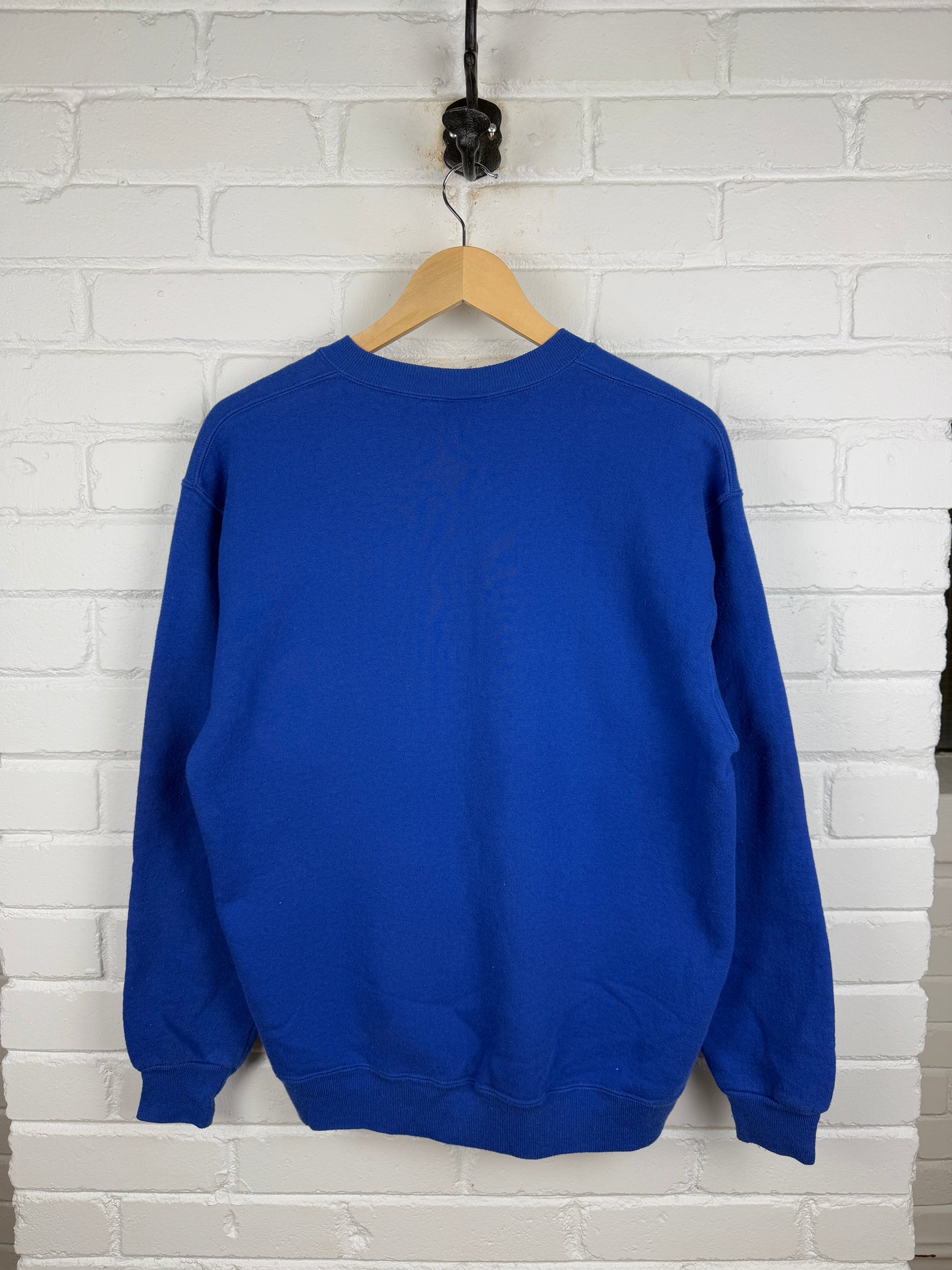 Vintage 90s Russell Athletic Blank Crewneck Sweatshirt Size L Royal Blue