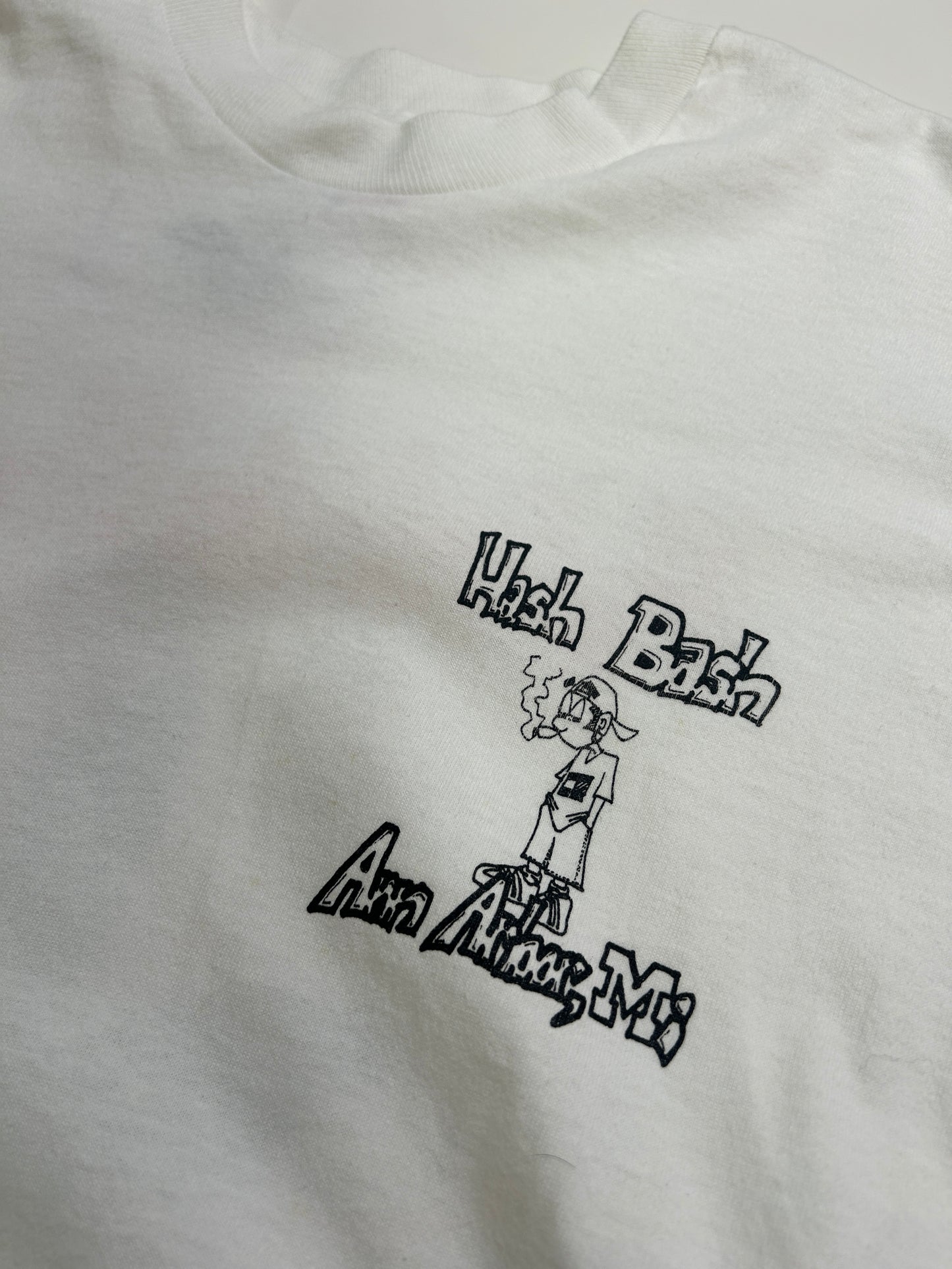 Vintage 90s Hooked On Chronic Learn To Weed Hash Bash Marijuana T-Shirt Size XL