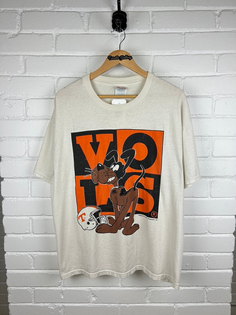 Vintage 90s Tennesse Volunteers Smokey Mascot Big Graphic T Shirt Size XL