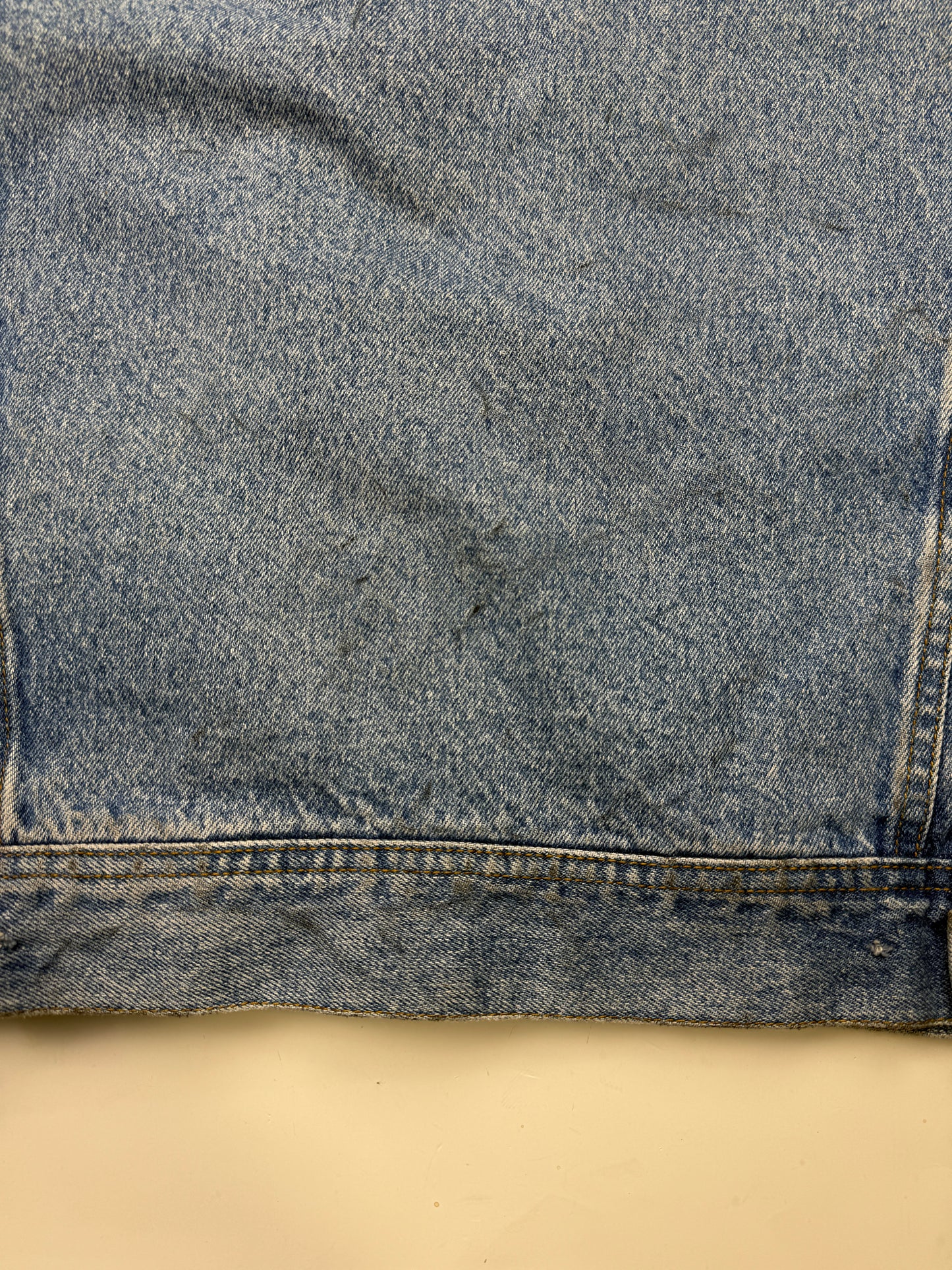 Vintage Gap Denim Lined Zip Up Hybrid Trucker Style Jacket Size L
