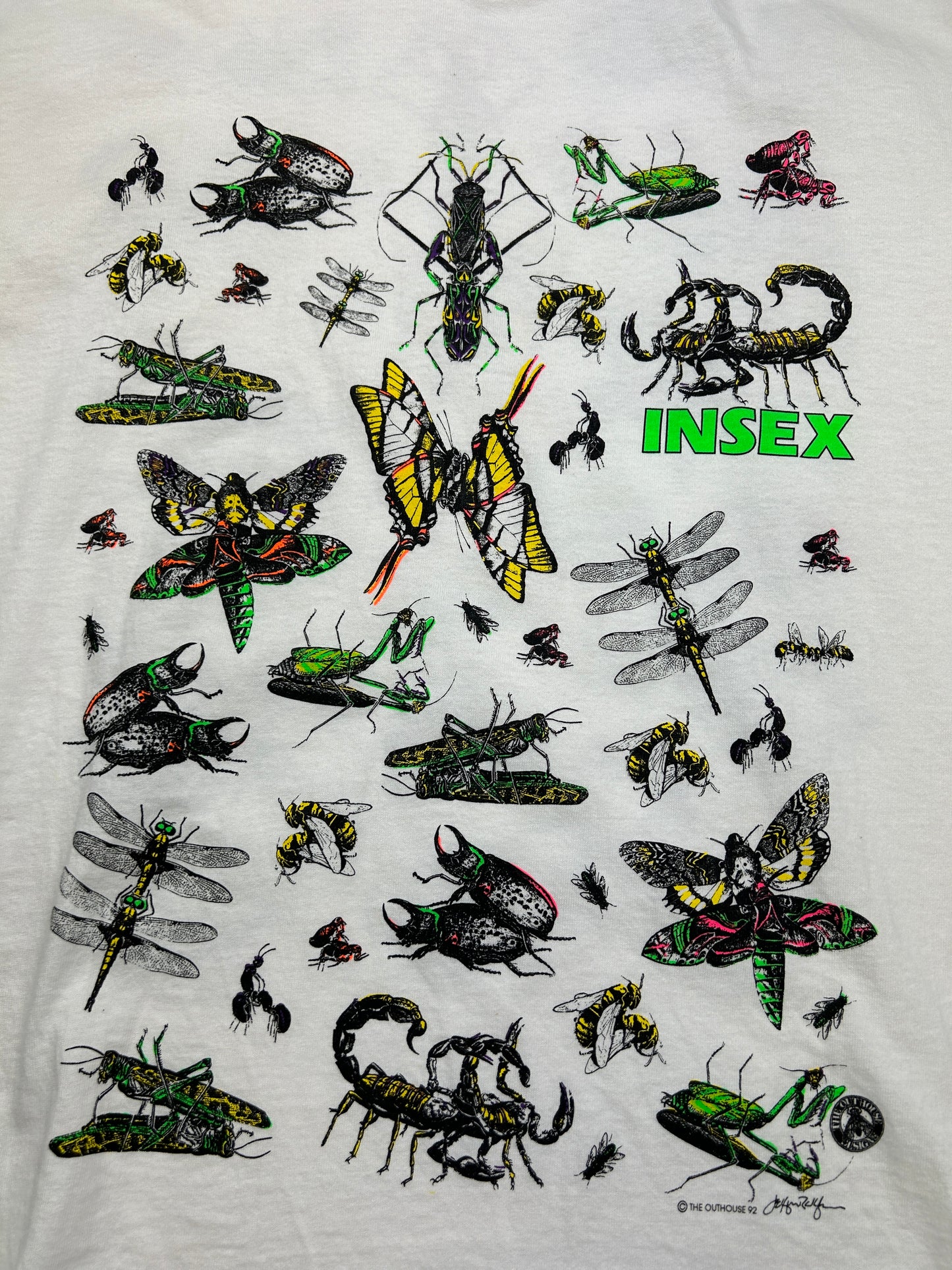 Vintage 1992 Insex Karma Sutra Positions Sex Parody Double Sided T Shirt Size XL 90s