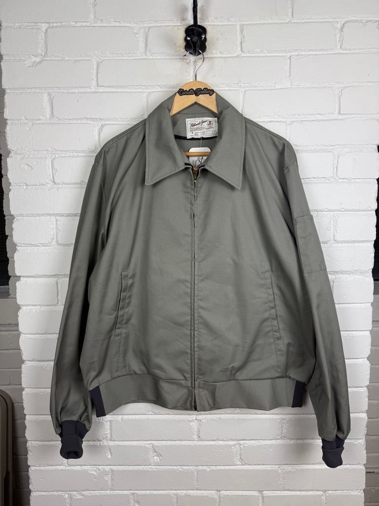 Vintage 80s/90s Work Wear Mechanic Style Cropped Boxy Collared Jacket Size XL Made In USA