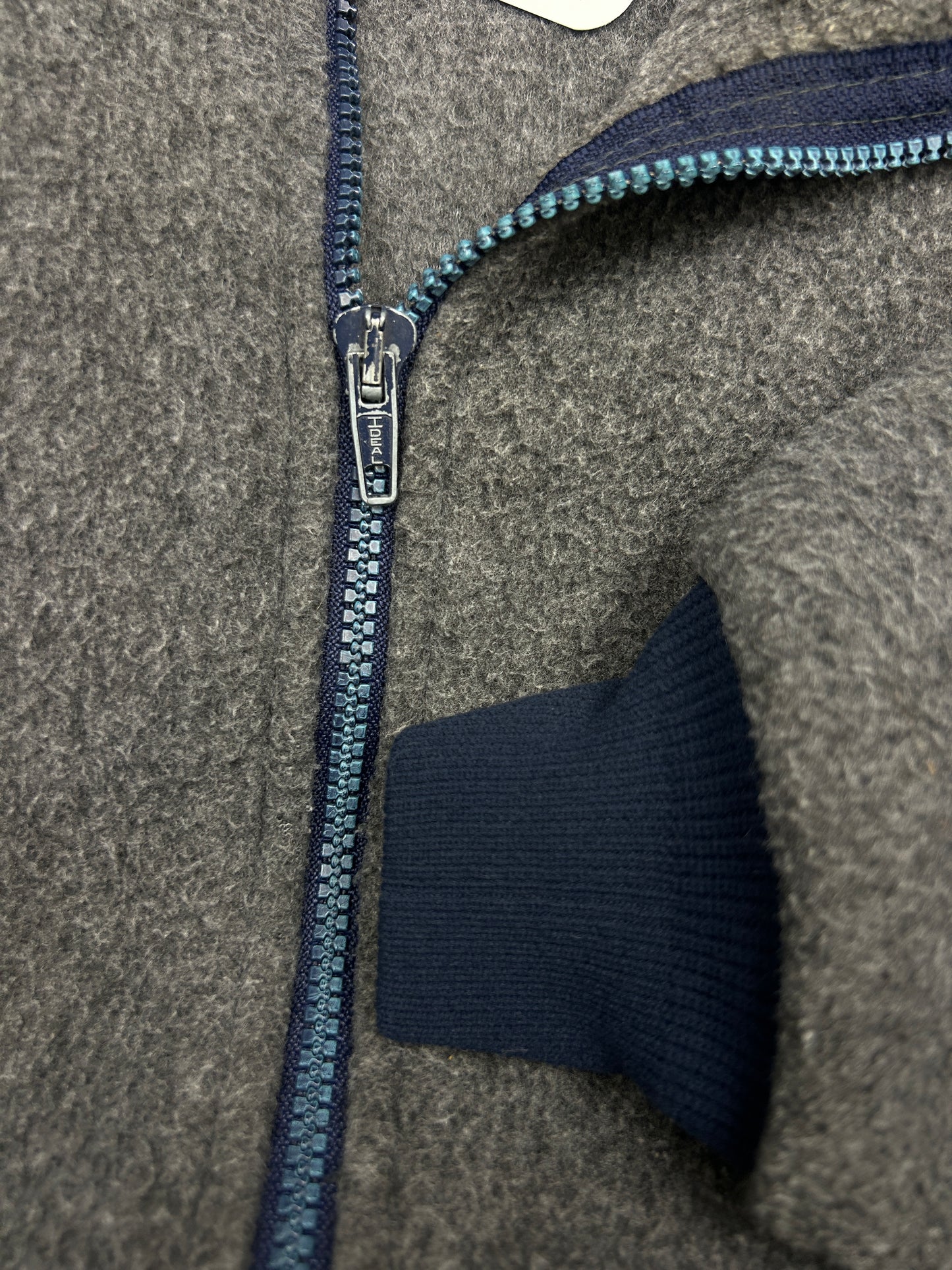 Vintage 90s LL Bean Fleece Bomber Jacket Size XL Gray