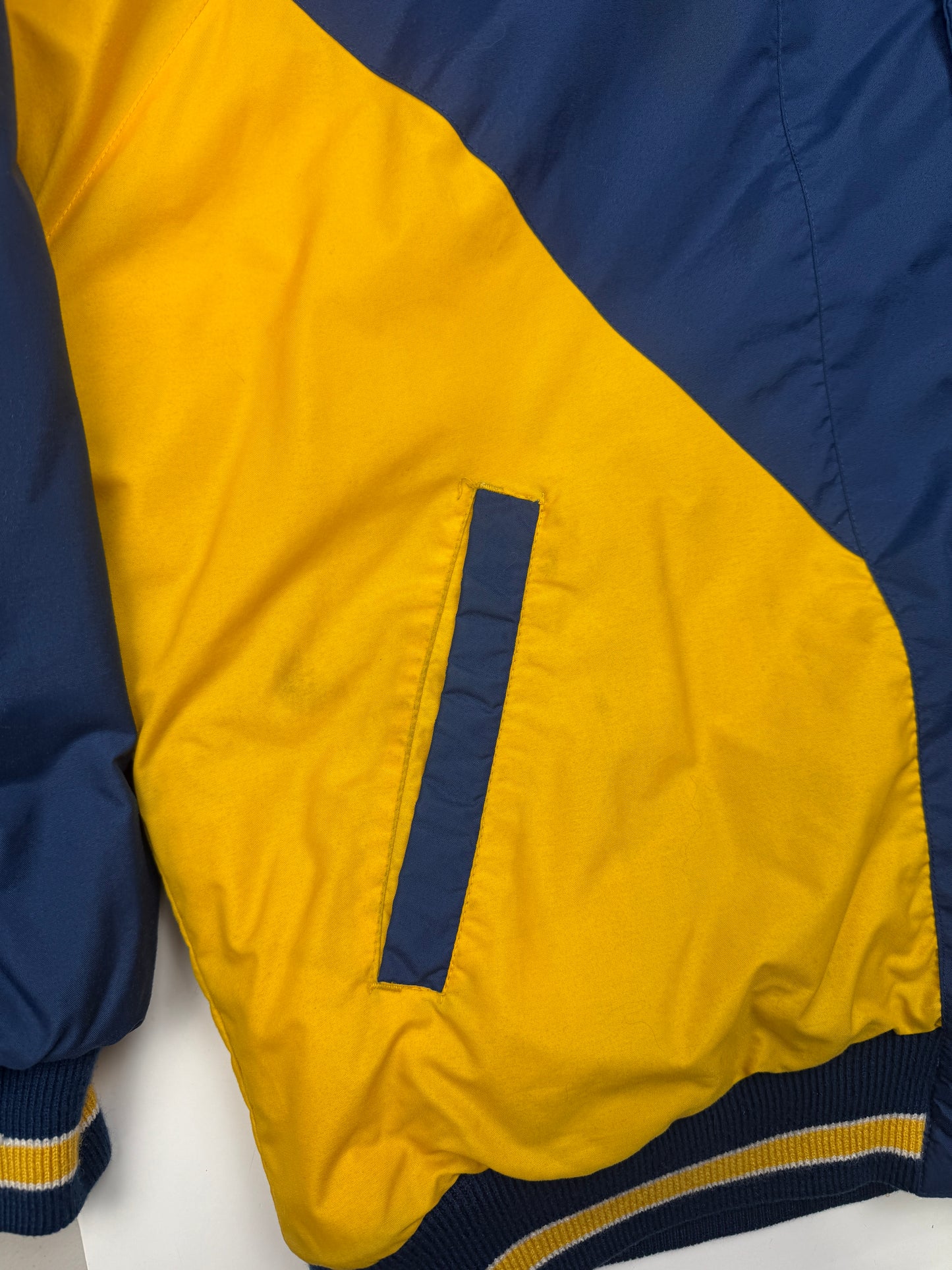 Vintage 80s/90s Michigan Wolverines Embroidered Logo NCAA Logo 7 Insulated Bomber Jacket Size XL