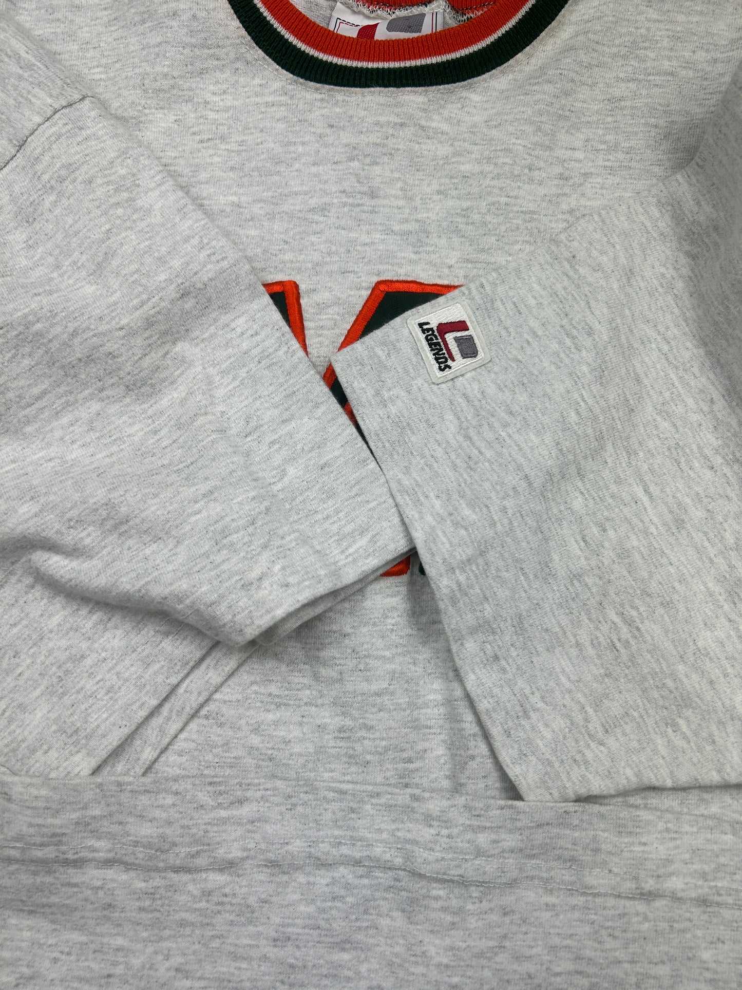 Vintage 90s Miami Hurricanes Embroidered Spell Out NCAA Size XL
