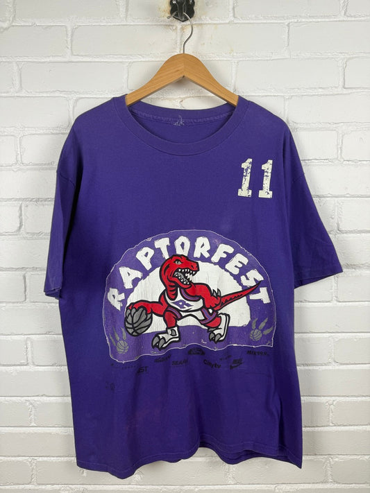 Vintage 90s Toronto Raptors Raptorfest NBA Baskebtall T Shirt Size XL