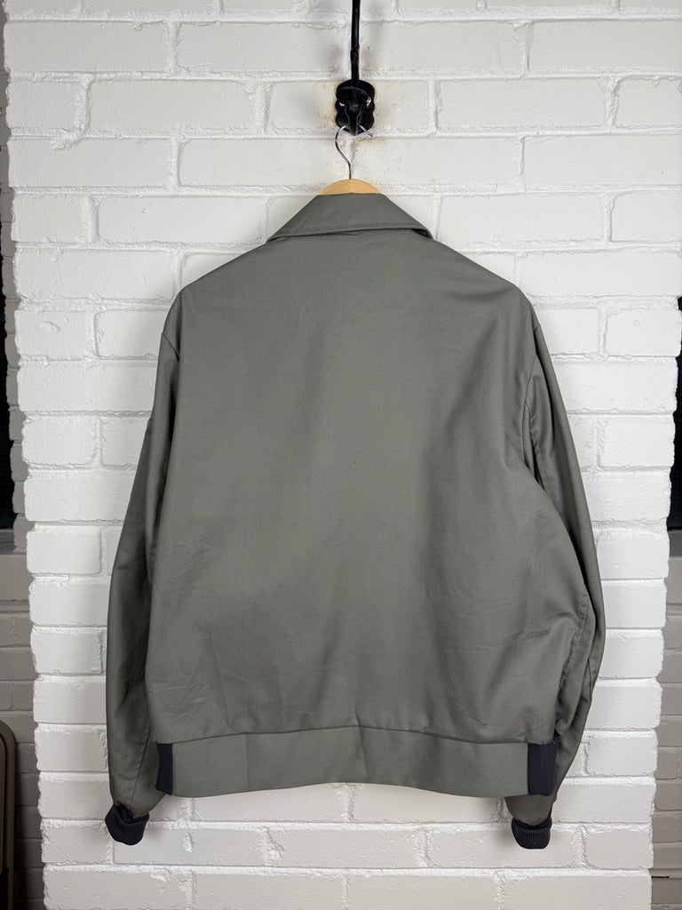 Vintage 80s/90s Work Wear Mechanic Style Cropped Boxy Collared Jacket Size XL Made In USA