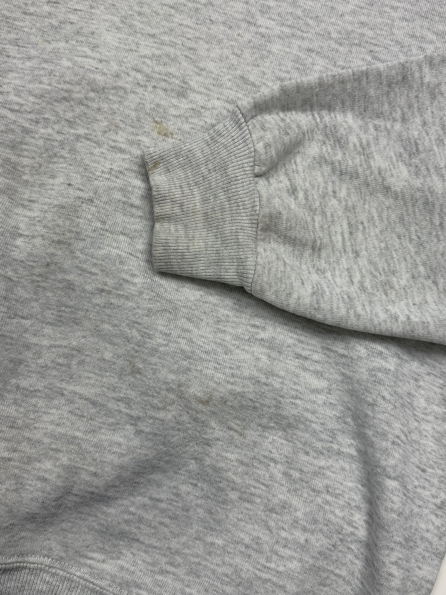 Vintage 90s Russell Athletic Cropped Boxy Fit Blank Crewneck Sweatshirt Size L Heather Gray