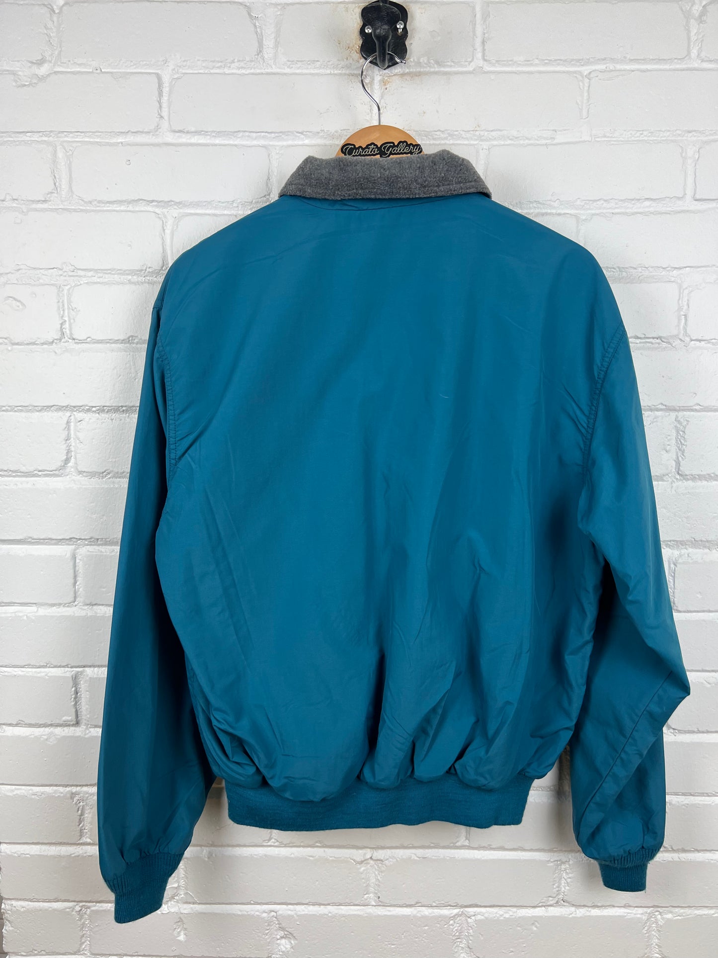 Vintage 90s LL Bean Fleece Lined Nylon Three Season Bomber Jacket Size M