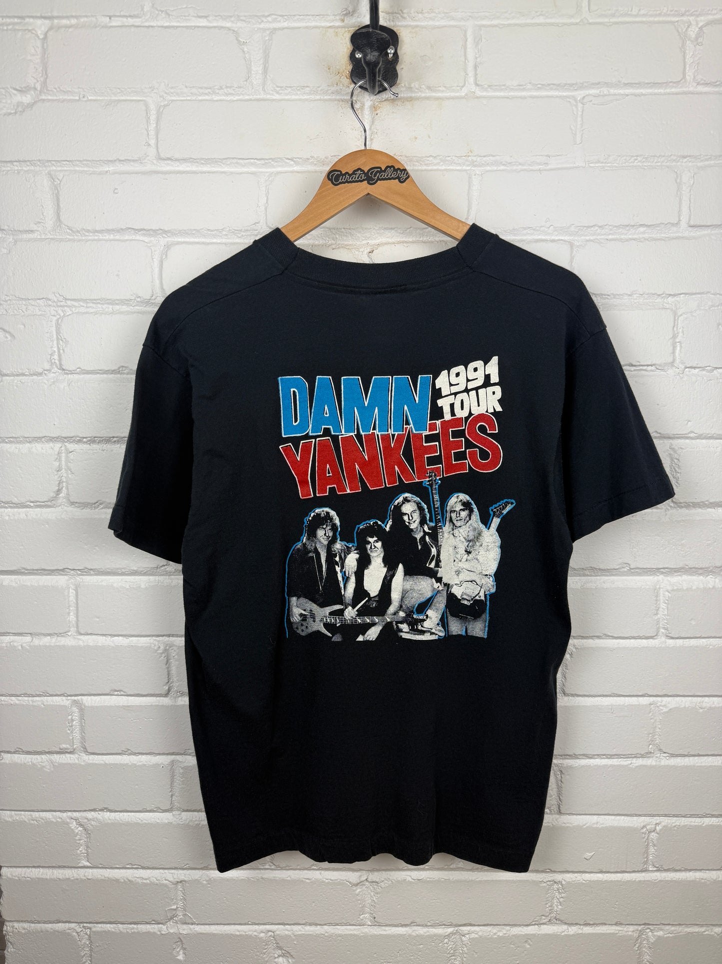 Vintage 1991 Bad Company Holy Water Damn Yankees Tour Band Music T Shirt Size M