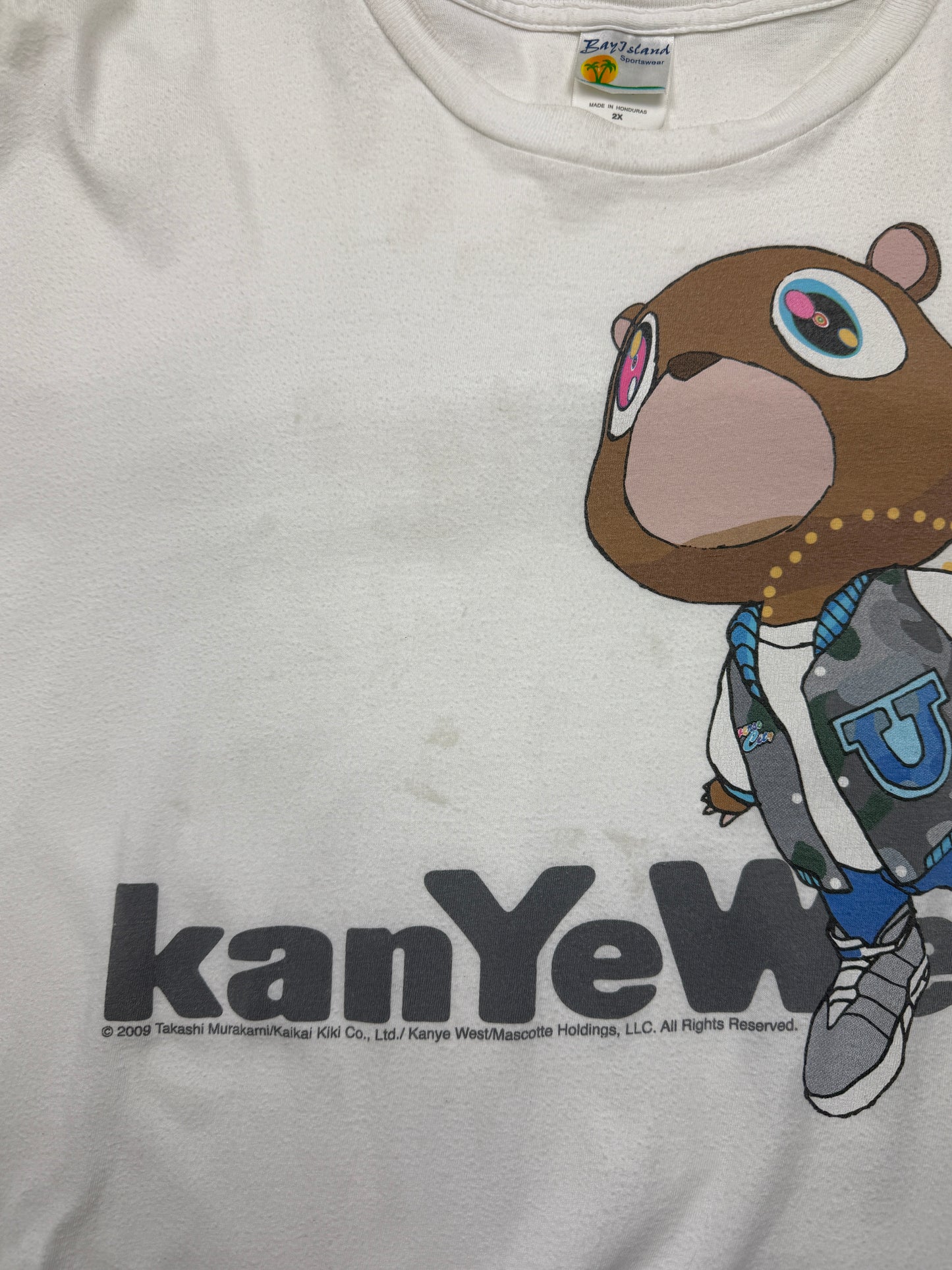 2009 Kanye West Graduation Bear Takashi Murakami Rap Music T Shirt Size XXL