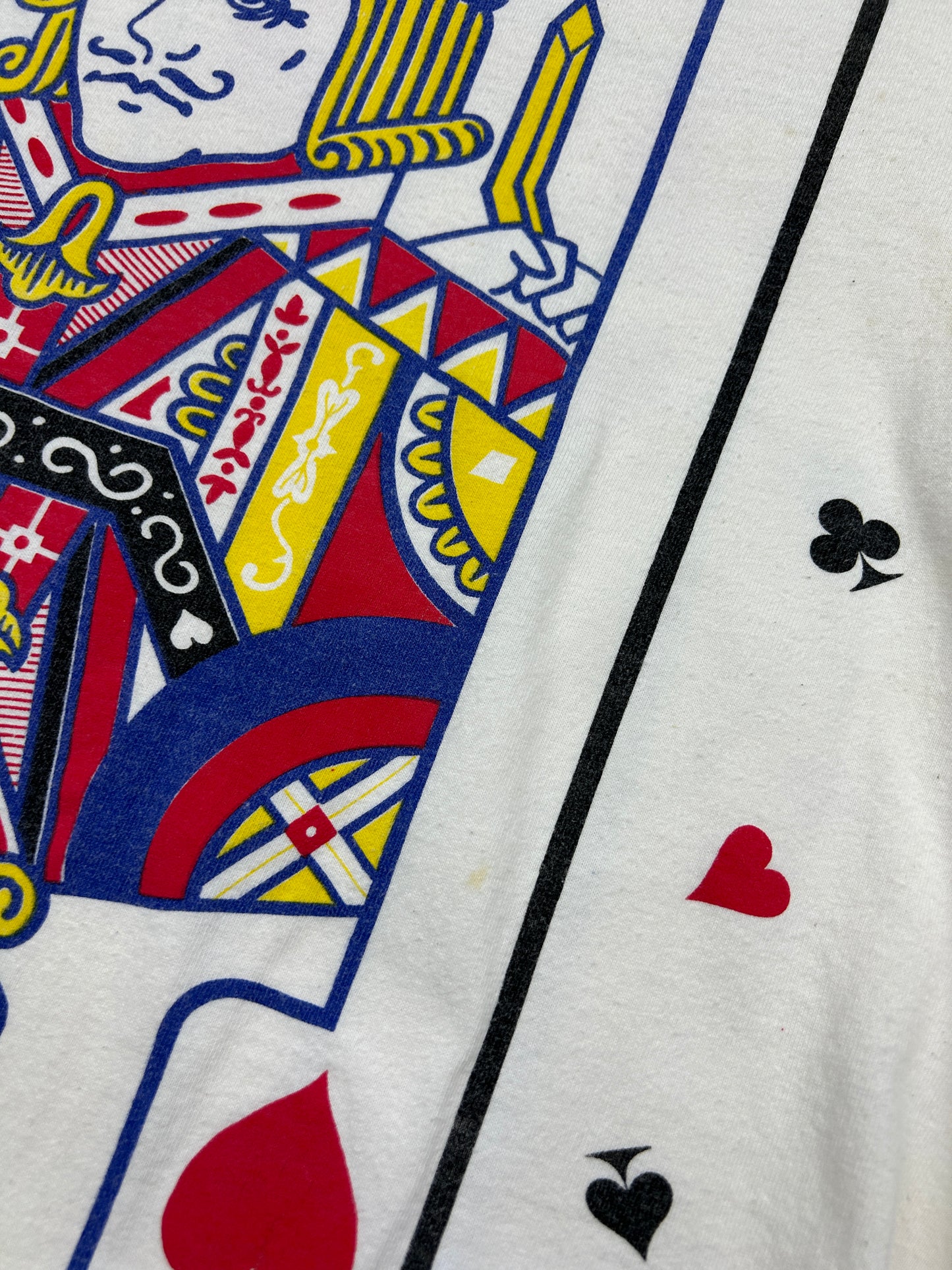 Vintage 1993 The Gambler Face Cards All Over Print Gambling T Shirt Size XL 90s