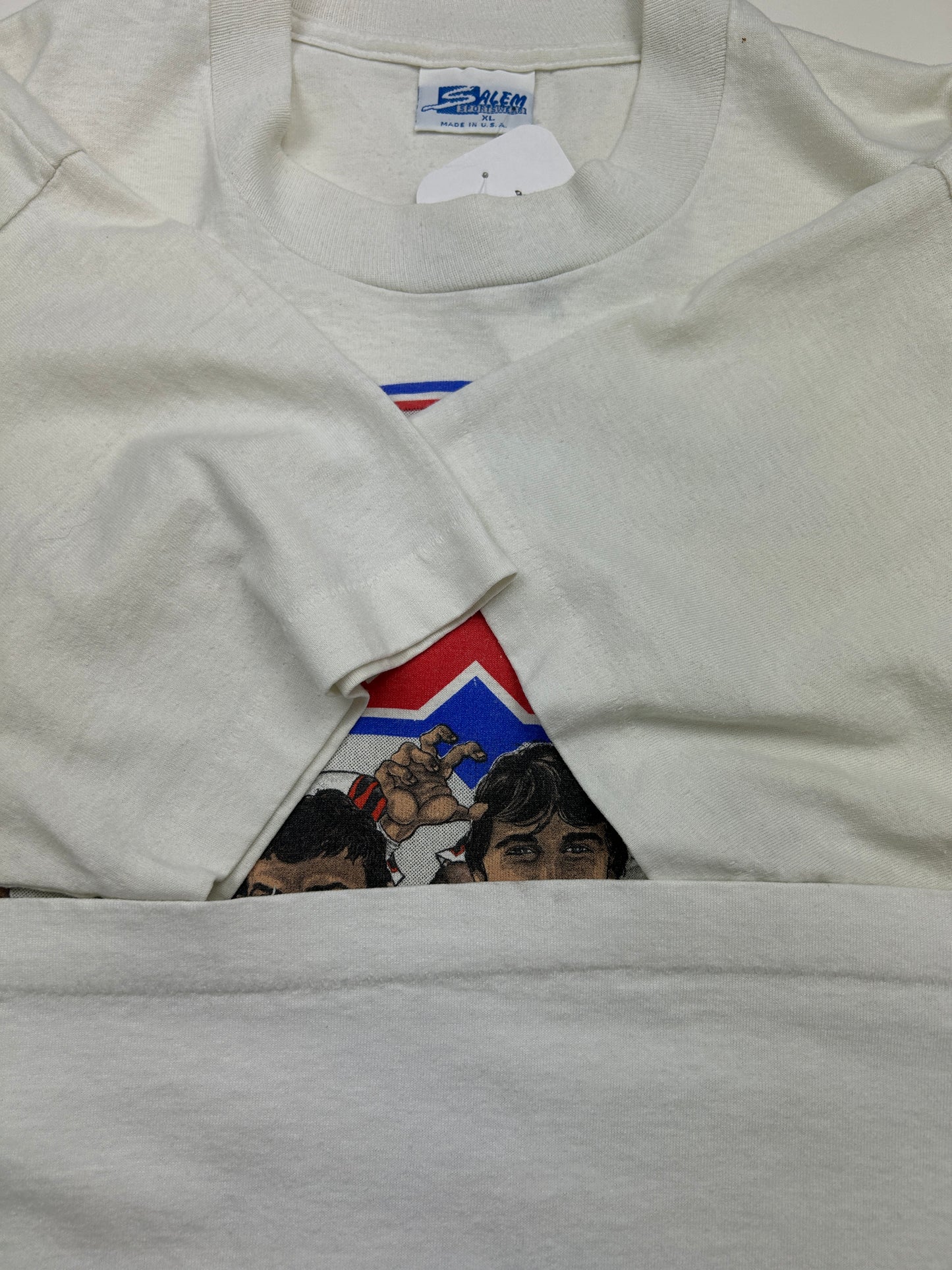 Vintage 1988 Cincinnati Bengals AFC Champs Super Bowl XXIII Salem Caricature T Shirt Size XL 80s