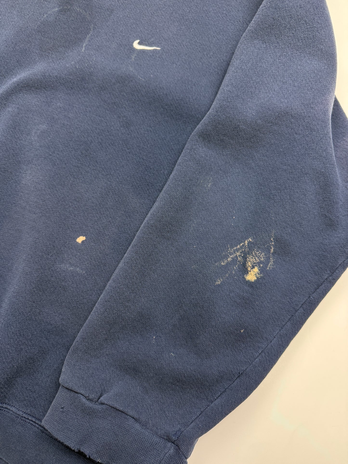 Vintage 90s Nike Embroidered Mini Swoosh Crewneck Sweatshirt Size XL Navy Blue