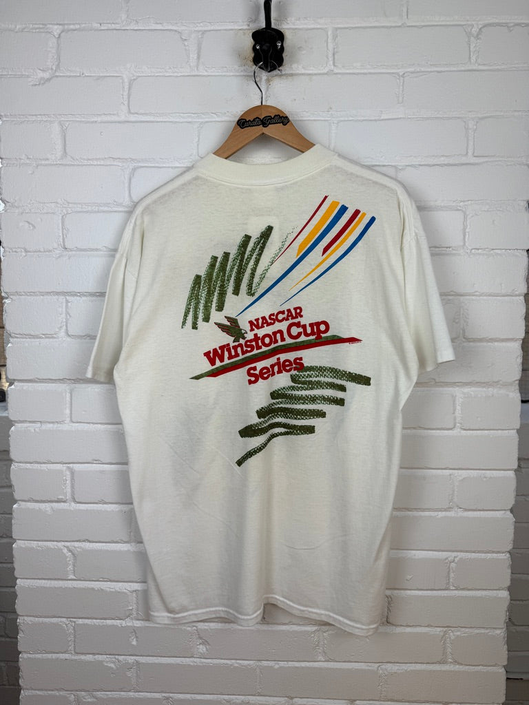 Vintage 1992 NASCAR Winston Cup Series Racing Pop Art Pocket T Shirt Size XL
