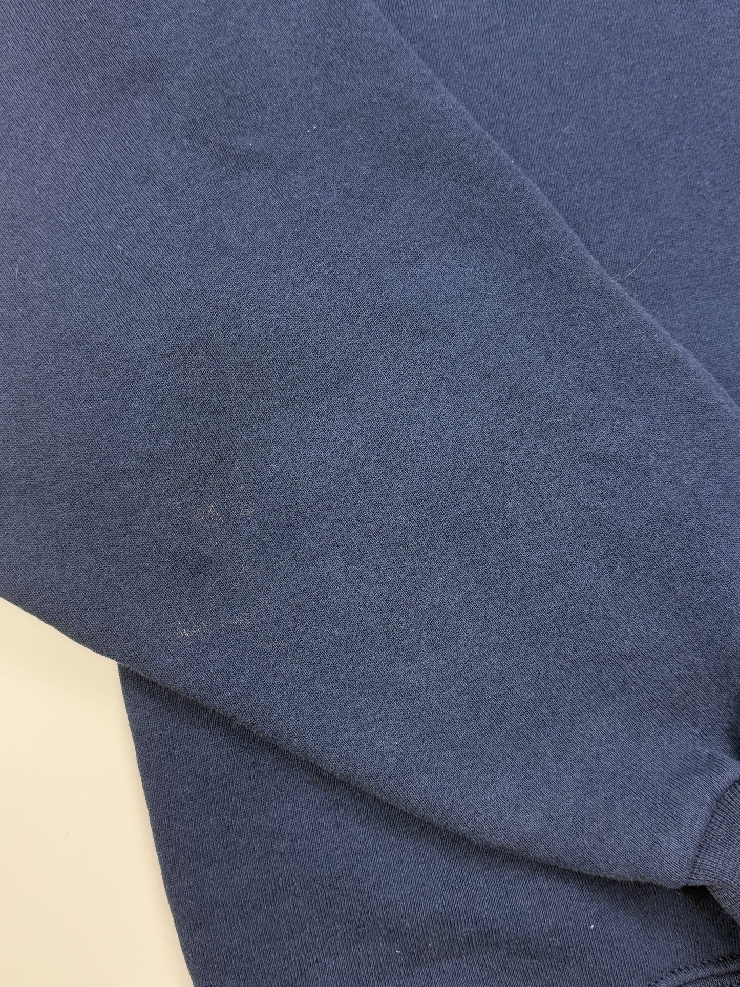 Russell Athletic Cropped Boxy Fit Blank Crewneck Sweatshirt Size M Navy Blue