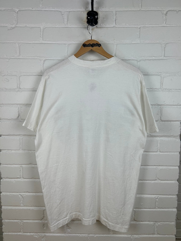 Vintage 1995 Trial Of The Century OJ Simpson Guilty Not Guilty Football T Shirt Size XL