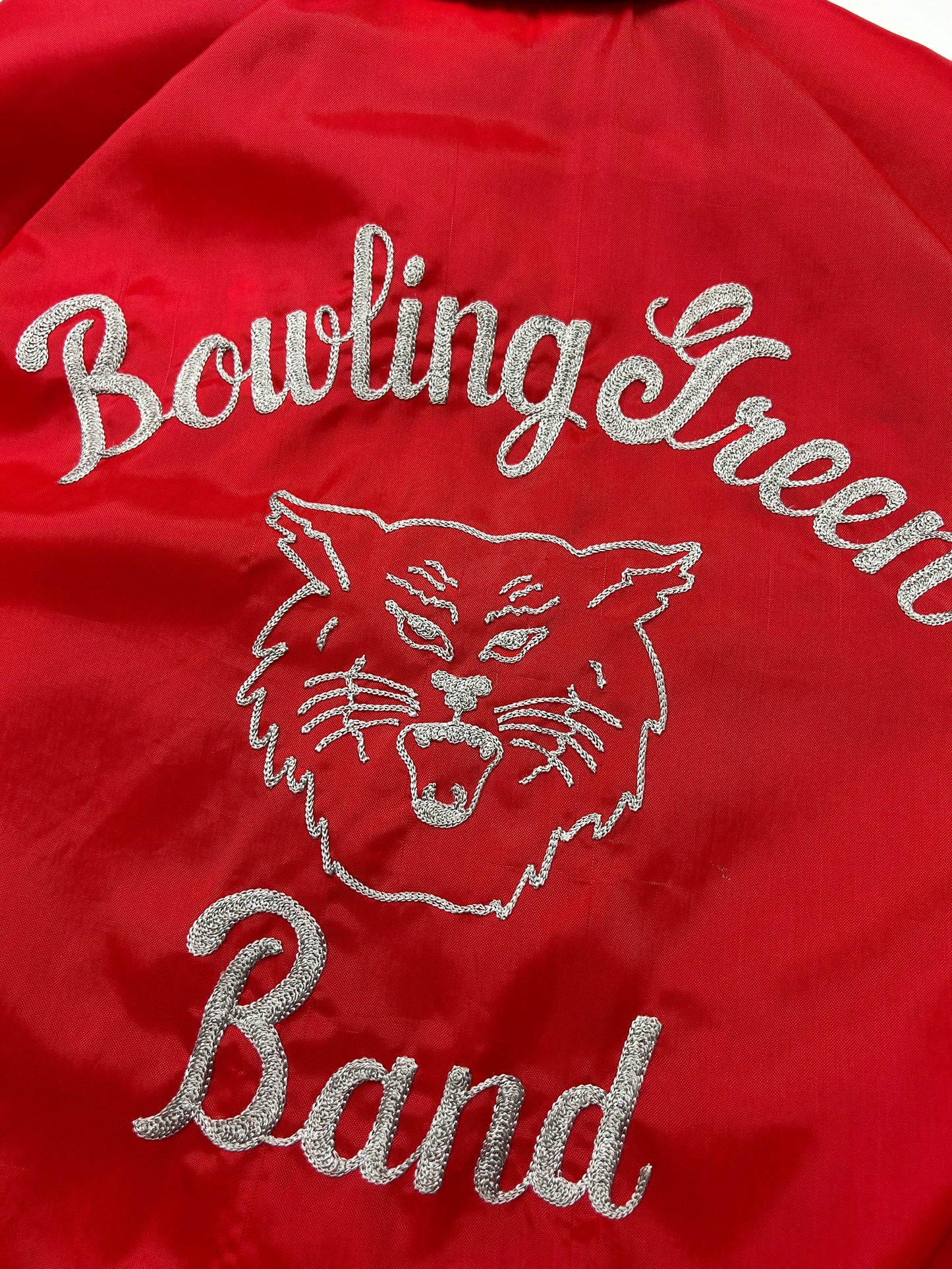 Vintage 1981 Bowling Green Band Chain Stitched Letterman Bomber Jacket Size M