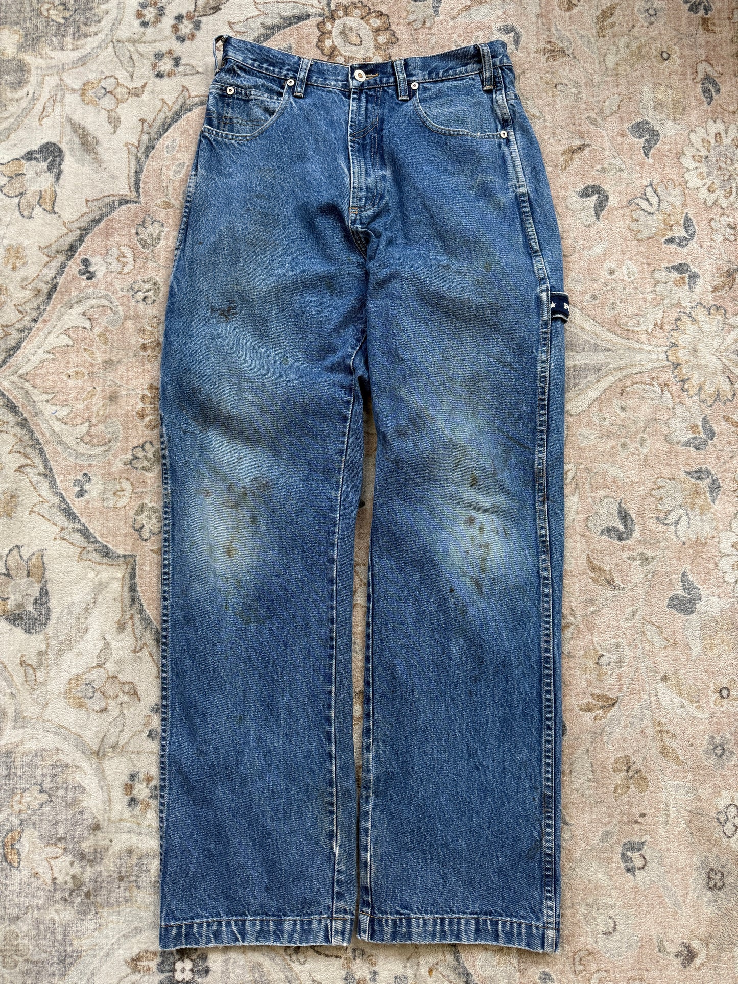 Vintage Y2K Phat Farm Carpenter Style Faded Stonewash Denim Jeans Size 30W