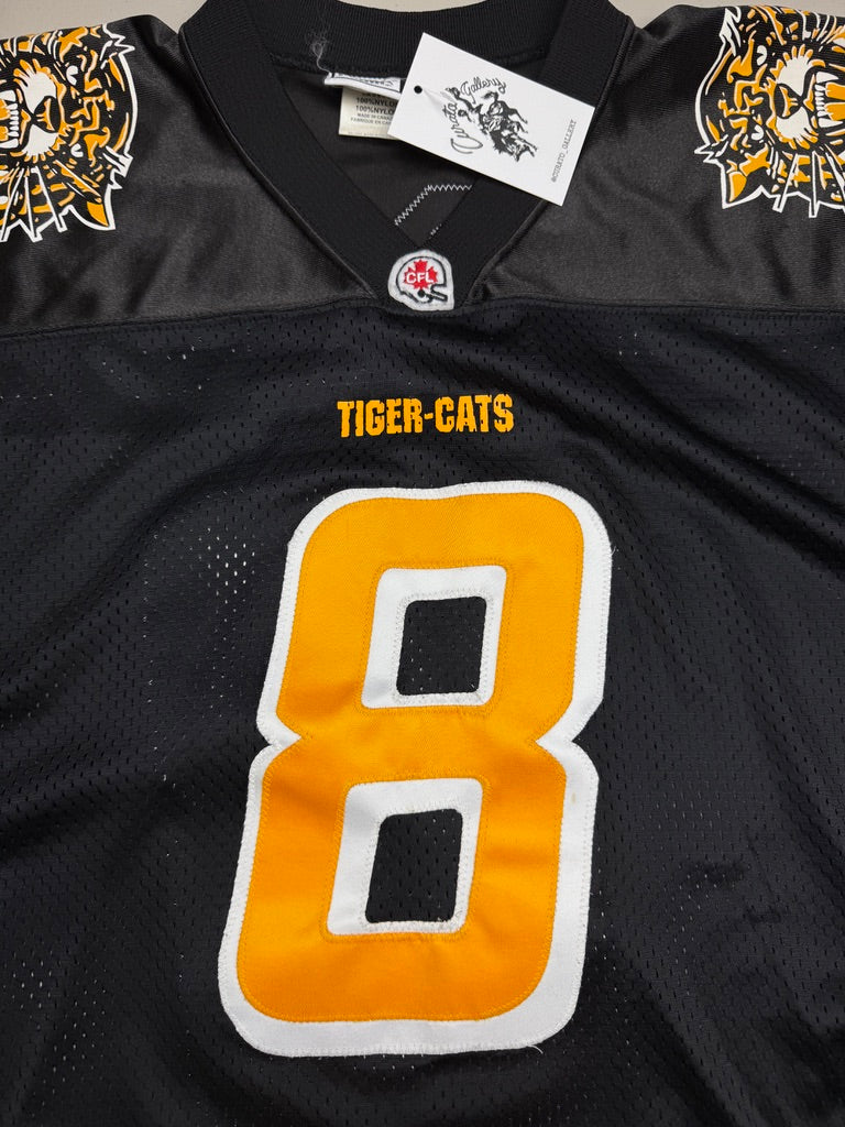 Vintage Hamilton Tiger Cats #8 CFL Stitched Puma Football Jersey Size L