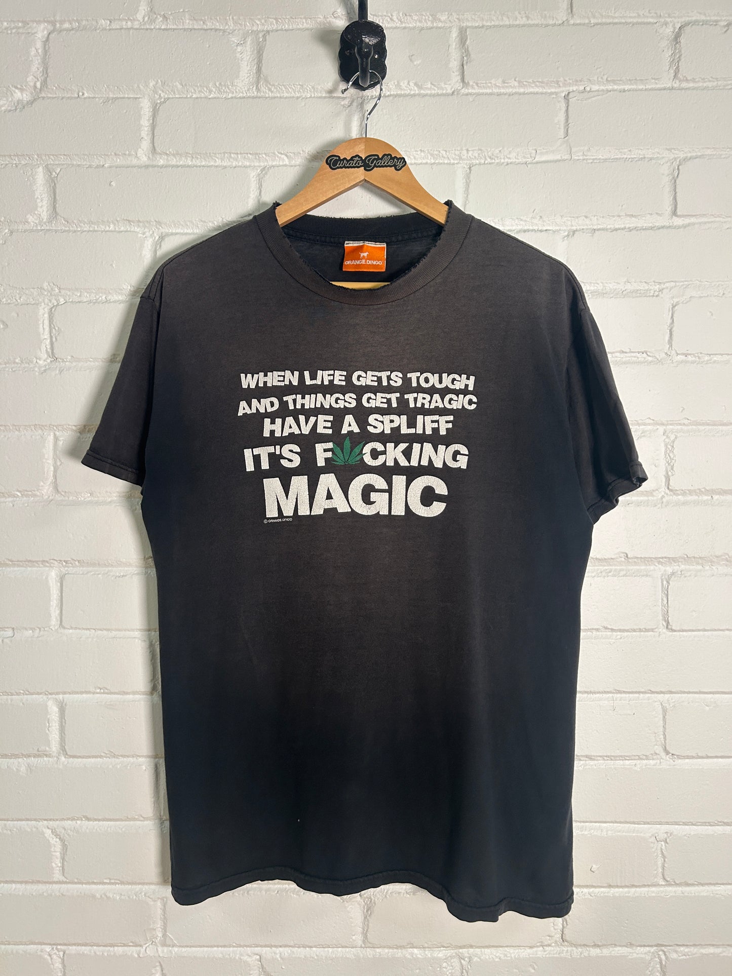 Vintage When Life Gets tough .. Have A Spliff Weed Marijuana Parody Promo T-Shirt Size L