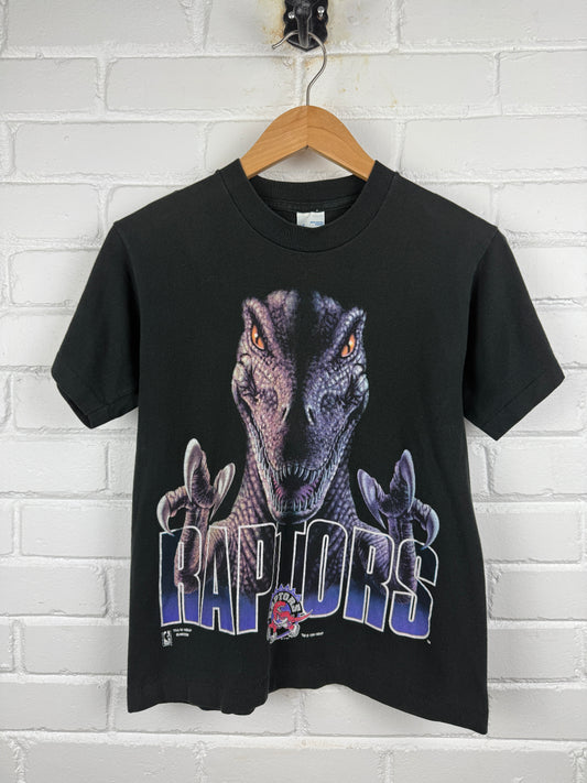 Vintage 1994 Toronto Raptors Realistic Dinosaur Salem Baby Youth Tee Size M