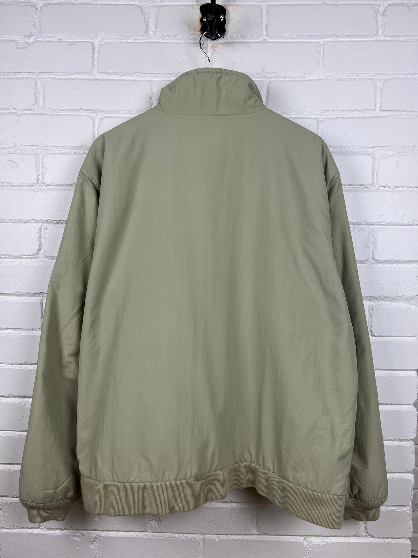 Vintage LL Bean Fleece Lined Nylon Bomber Jacket Size XXL Pistachio