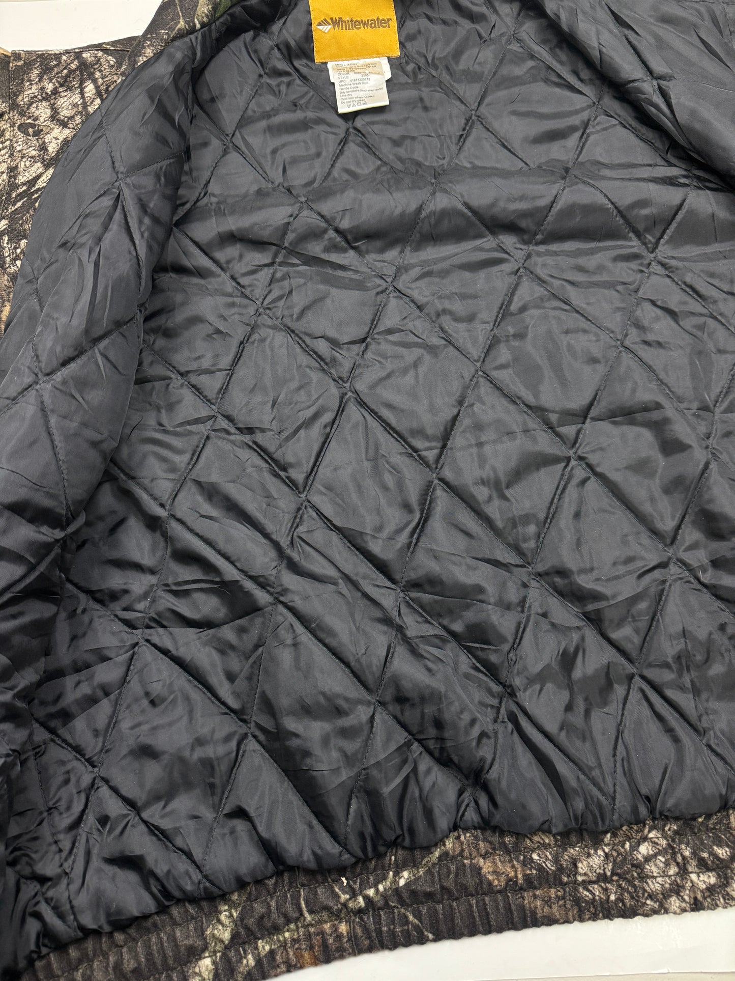 Vintage Whitewater Mossy Oak Break Up Tree Camo Quilted Lined Jacket Size L