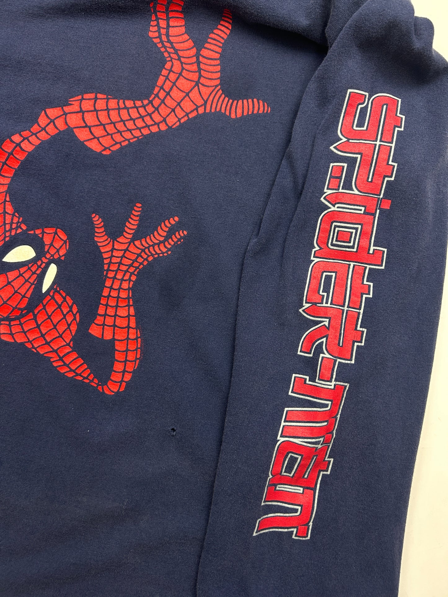 Vintage 90s The Amazing Spiderman Sleeve Spell Out Cartoon Changes Long Sleeve T Shirt Size L