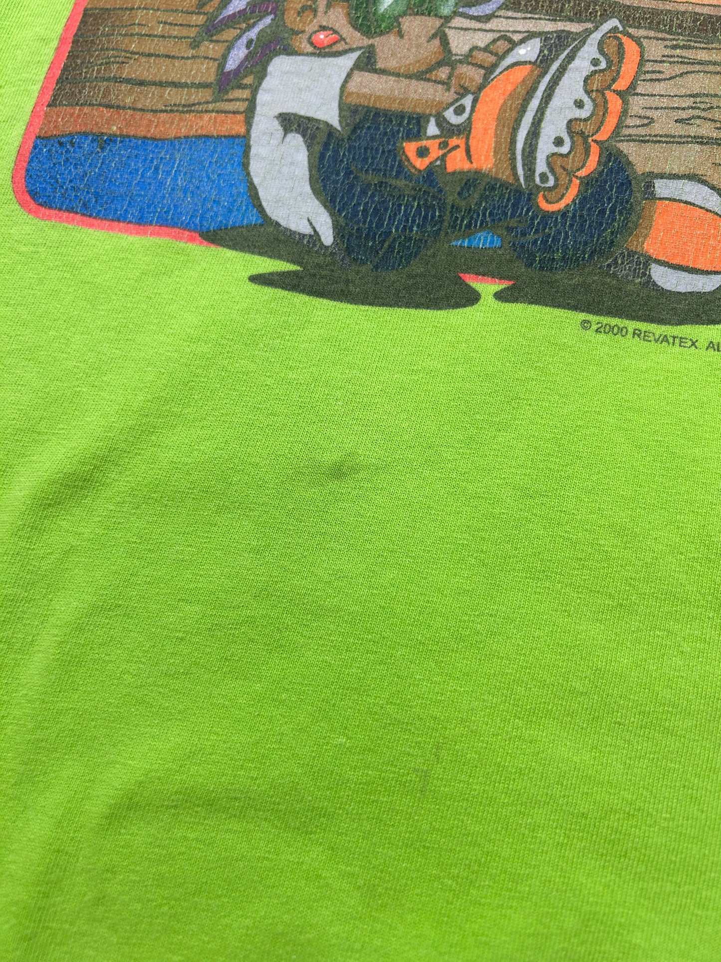 Vintage 2000 Jnco Y2K Flame Head USA Graphic T Shirt Size XL