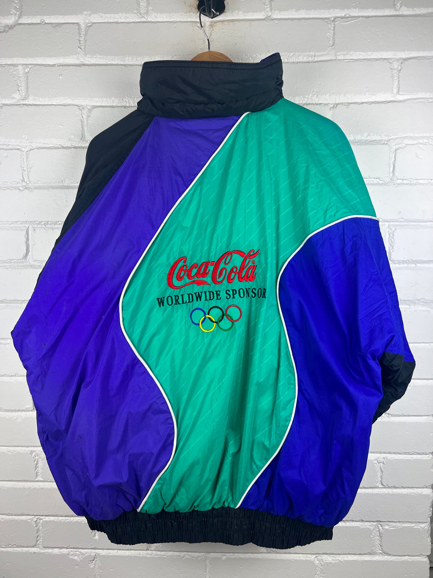 Vintage 1994 Lillehammer Olympics Coca Cola Team Canada Insulated Puffer Jacket Size XL