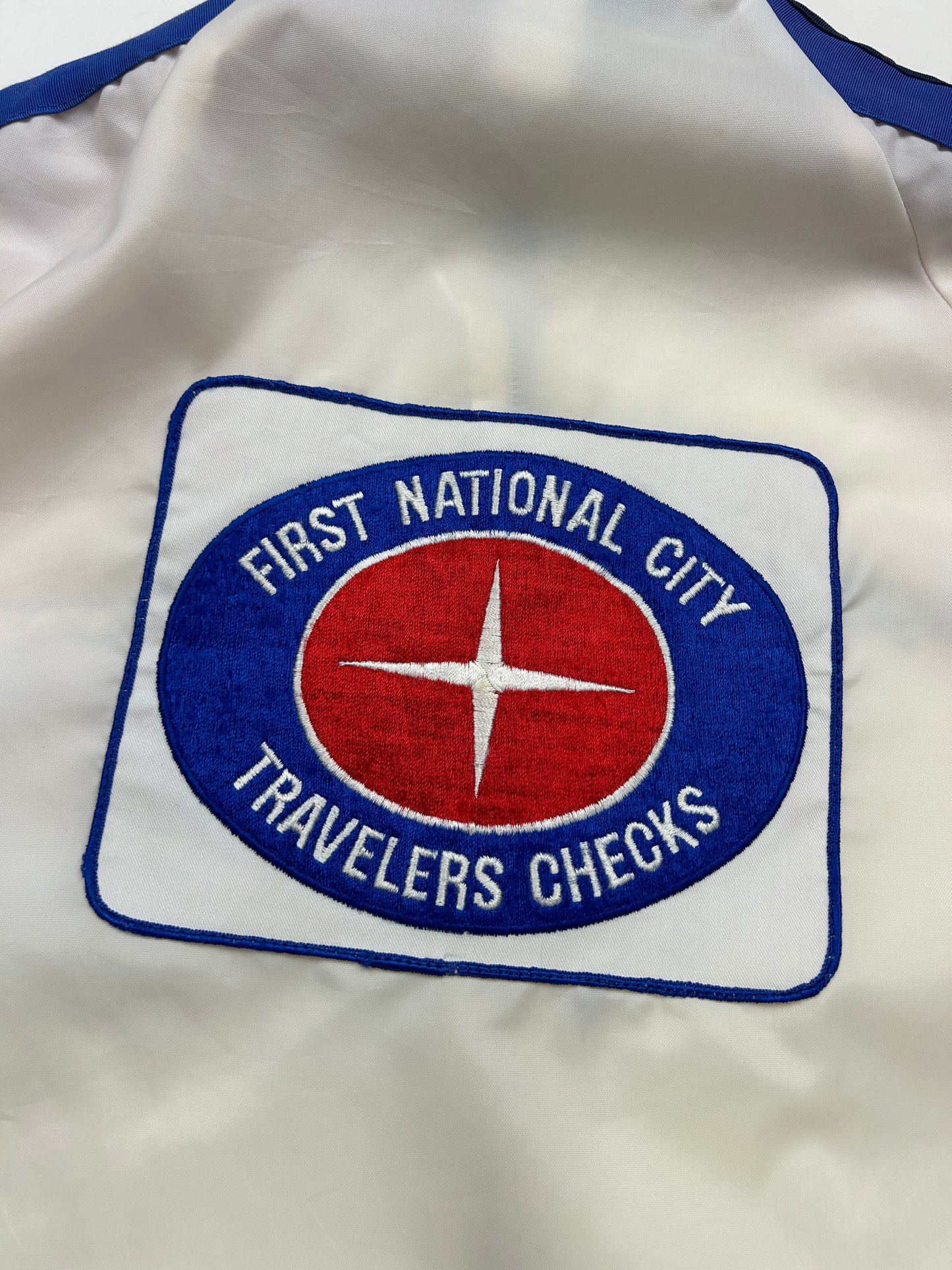 Vintage 80s Swingster Good Year First National City Racing Light Jacket Size L