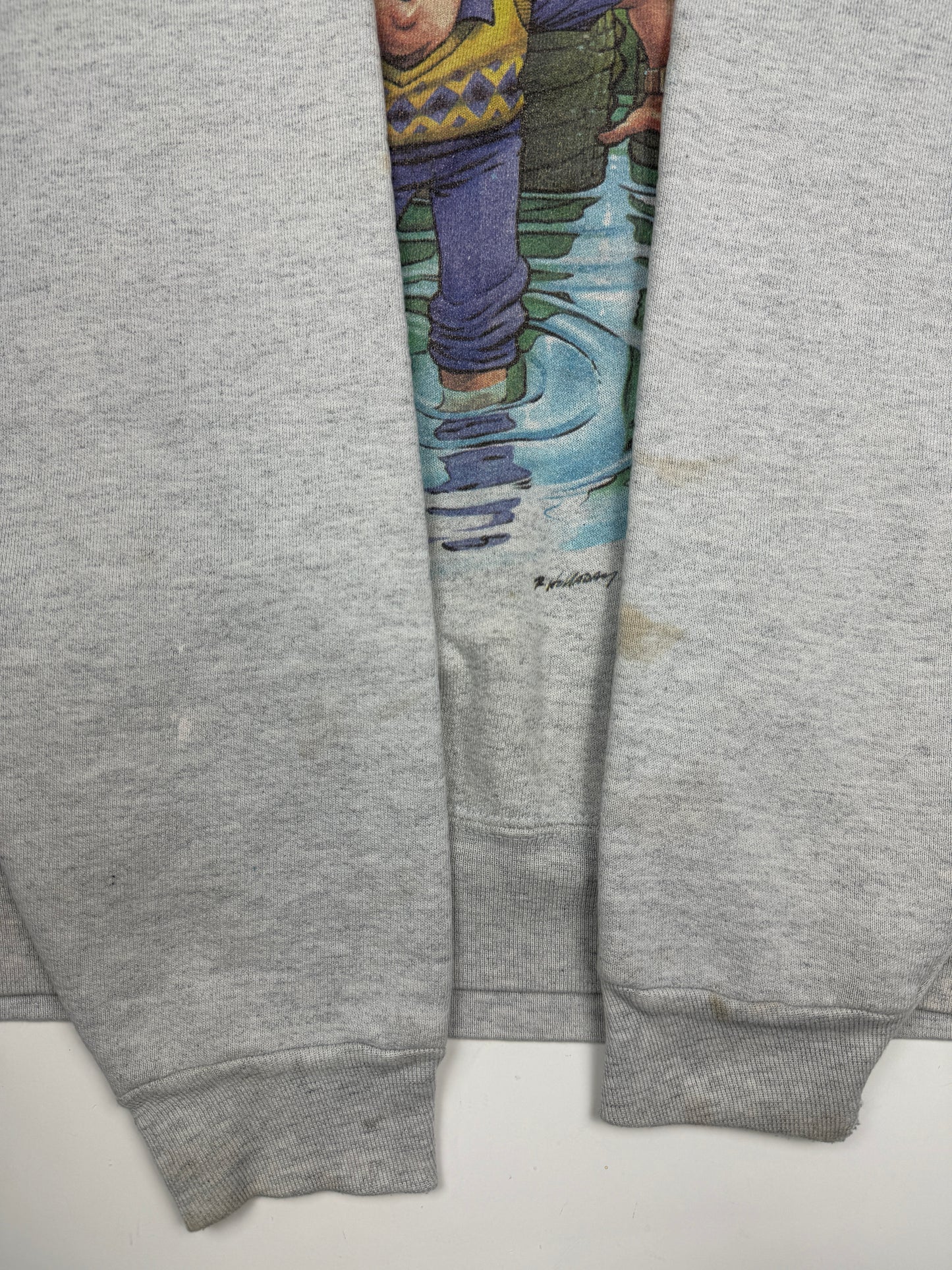 Vintage 1994 Water Hazard Golfing Alligator Animal Graphic Sweatshirt L 90s