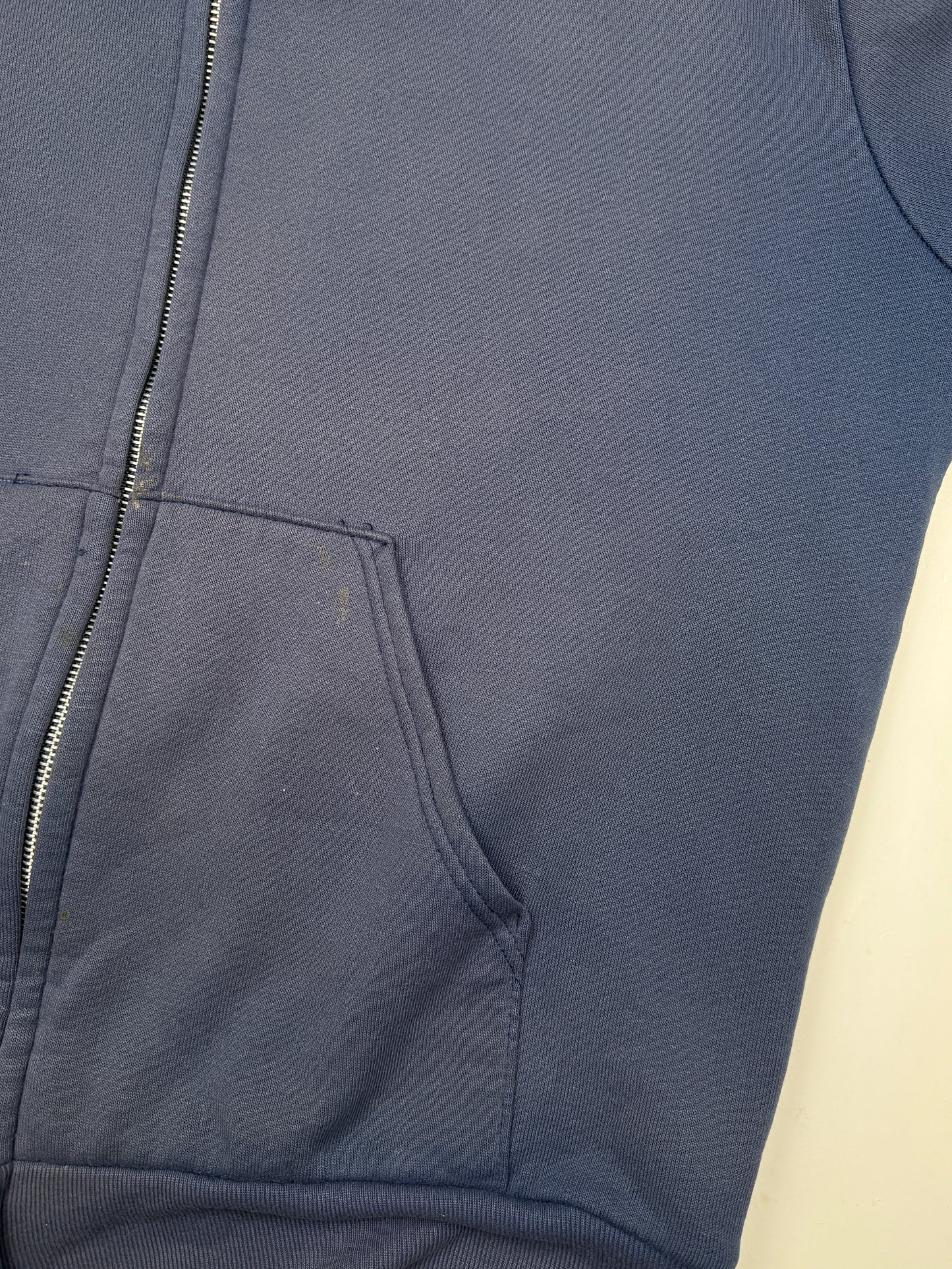 Vintage 80s/90s Muleskins Thermal Lined Blank Full Zip Hooded Sweatshirt Size XL