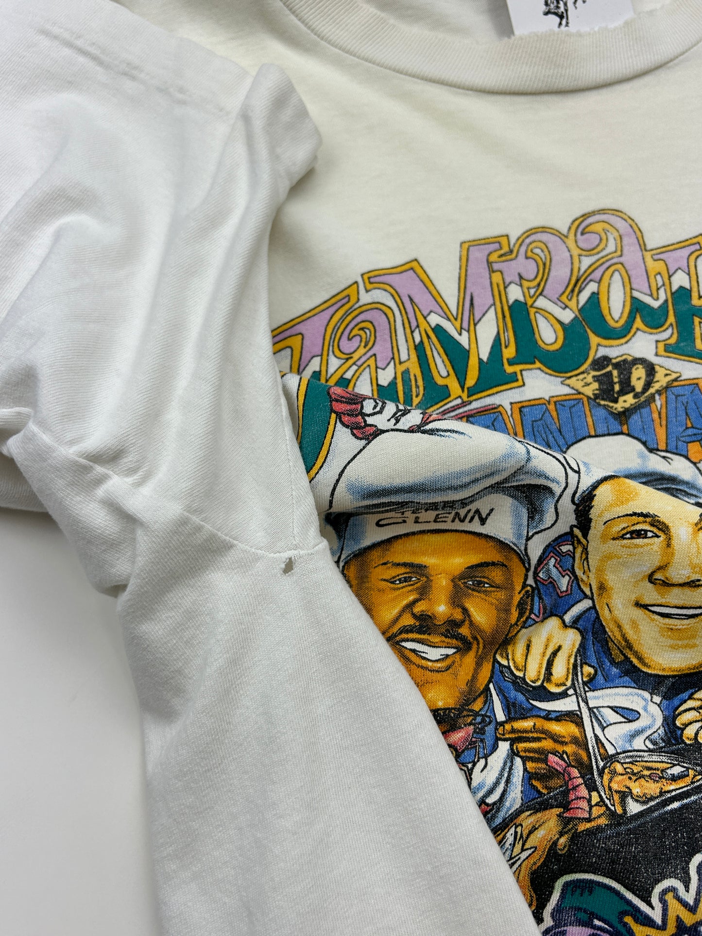 Vintage 1997 Super Bowl XXXI New England Patriots Jambalaya NFL T Shirt XXL 90s