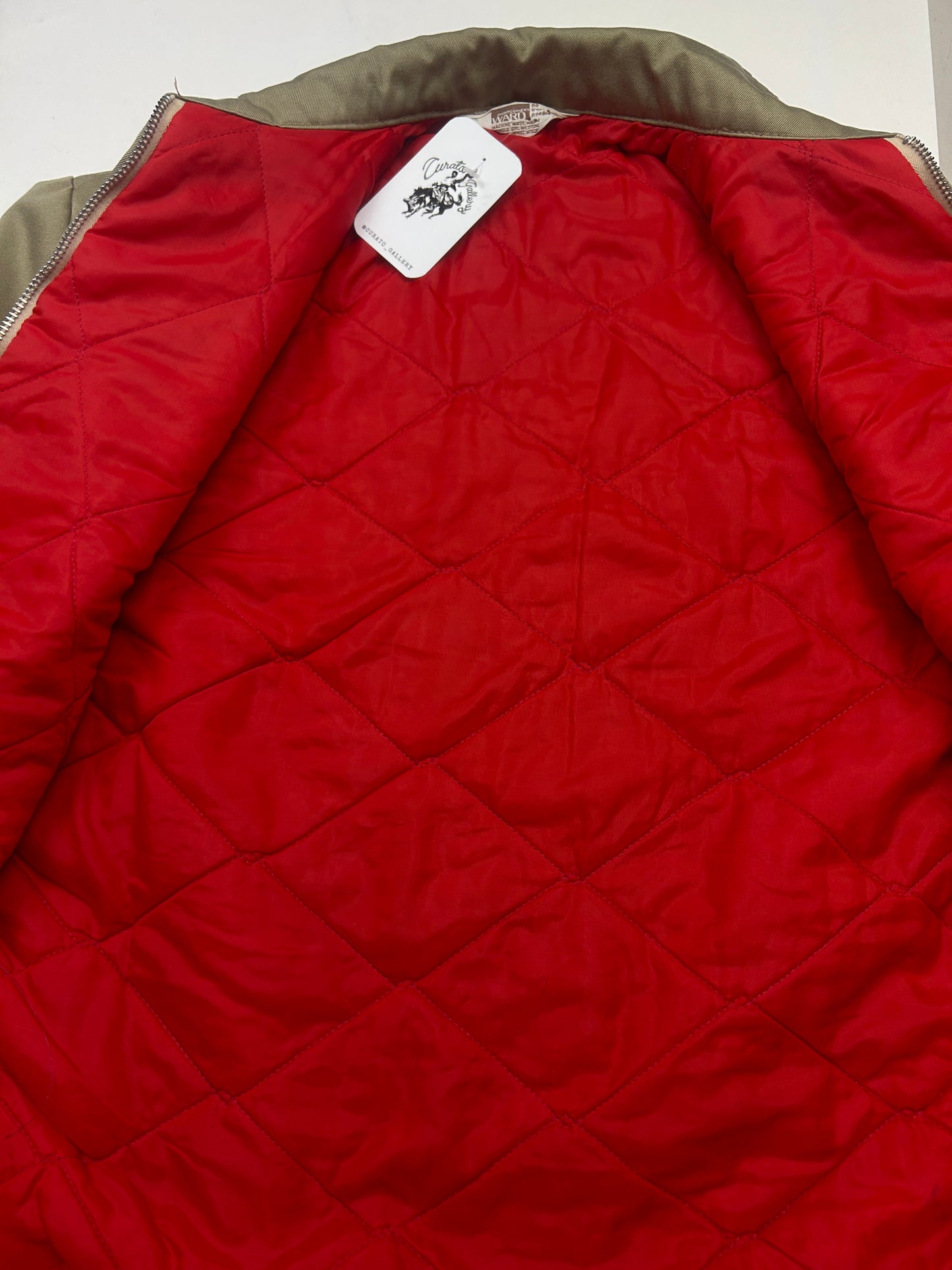Vintage 80s Mont Gomery Ward Quilted Lined Insulated Cropped Mechanic Style Jacket Size M