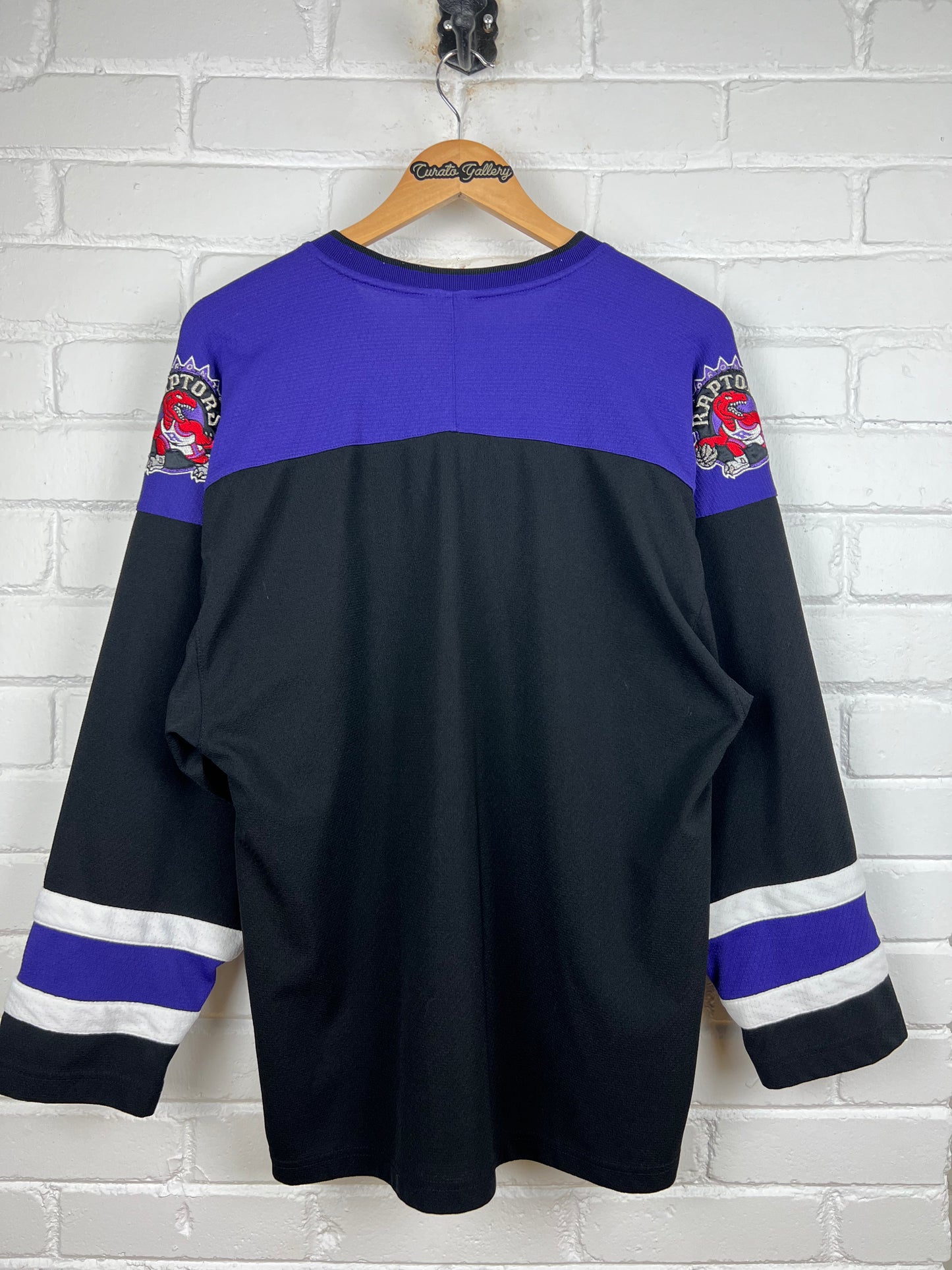 Vitnage 90s Toronto Raptors Stitched Logo Mighty Mac Hockey Jersey Size S