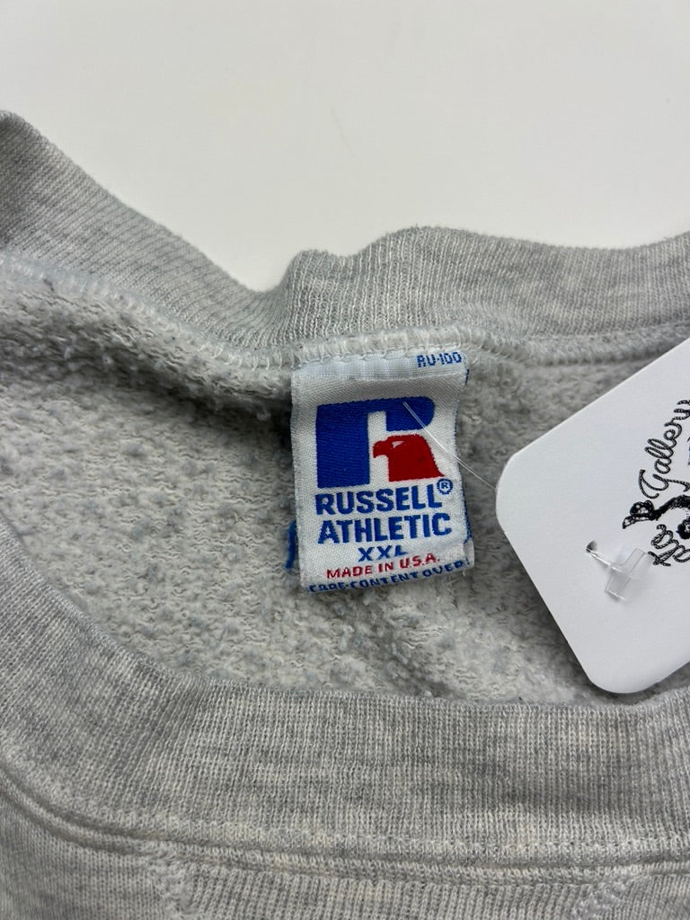 Vintage 90s Cenrtal College Big Graphic Colliegate Russel Athletic Sweatshirt Size XXL