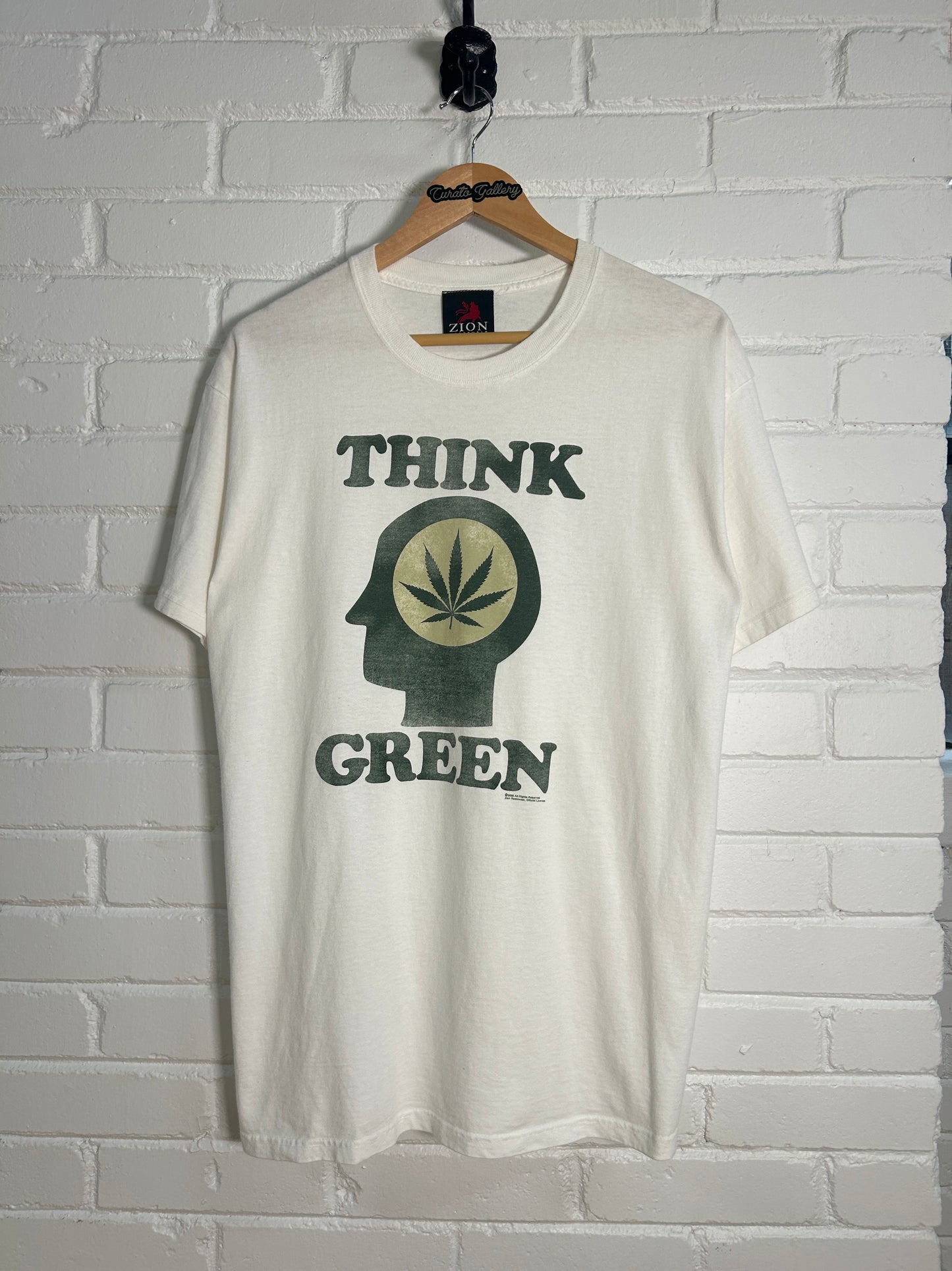 2006 Think Green Brain Weed Marijuana Parody T-Shirt Size L