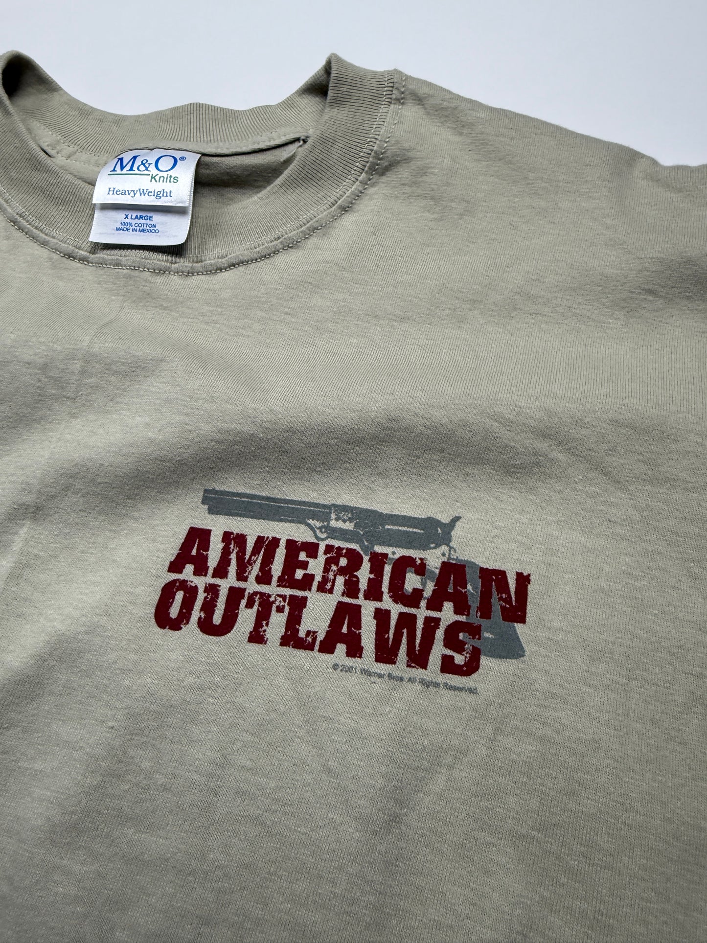 Vintage 2001 American Outlaws Title Hit Western Movie Promo T Shirt Size XL