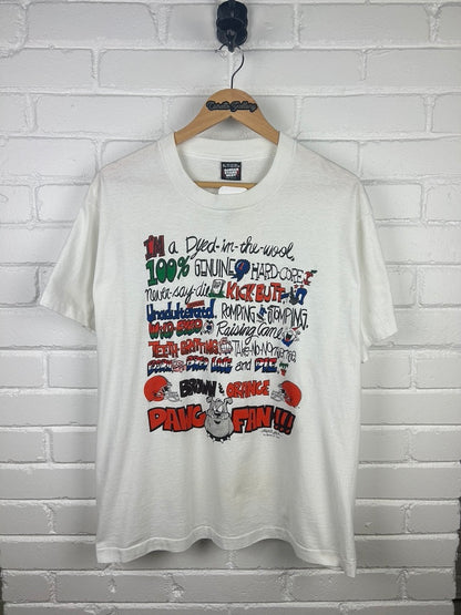 Vintage 1991 Cleveland Browns Dawg Fan Definition NFL T Shirt Size XL 90s