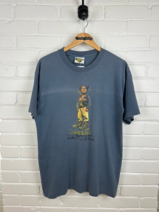 Vintage 90s Doctor Martens Little Girl Graphic T Shirt Single Stitch Size XL